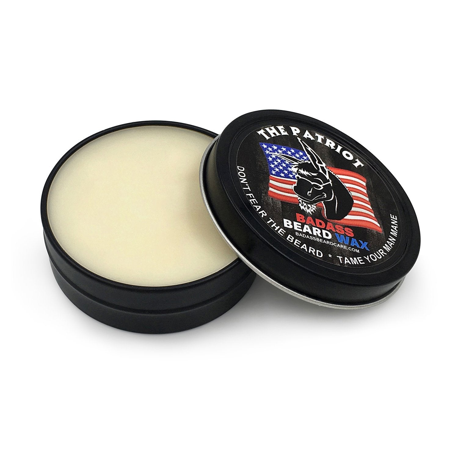 Badass Beard Care Beard Wax For Men - The Patriot Scent, 2 Oz - Softens Beard Hair, Leaves Your Beard Looking And Feeling More D