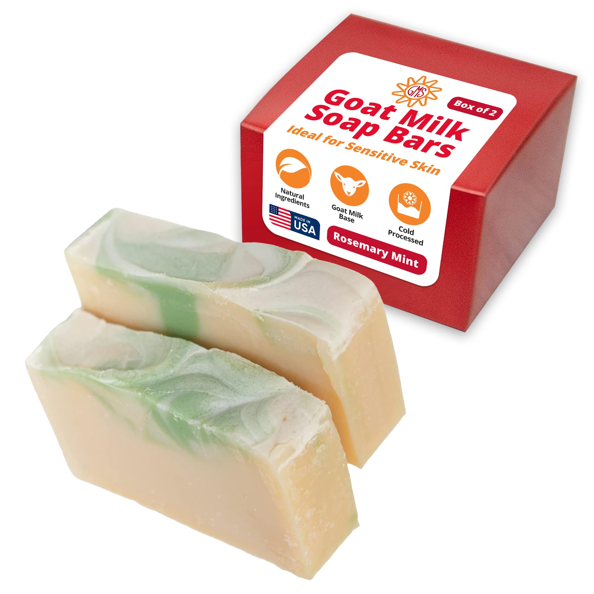 Goat Milk Stuff ROSEMARY MINT Goat Milk Soap - Natural Soap Bar, Gifts for Men and Women, Gentle for both Face and Body, Handmad