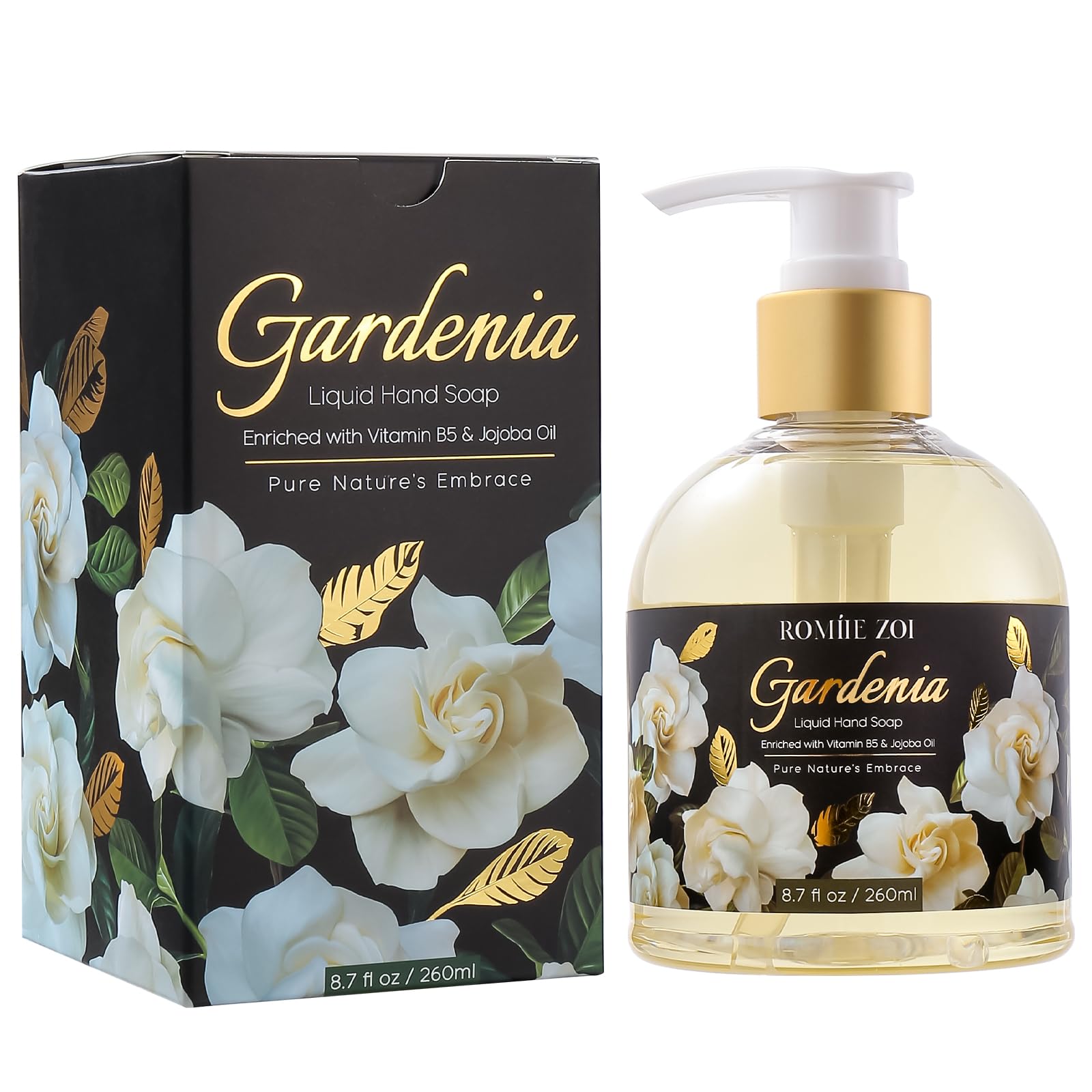ROMIIE ZOI Liquid Hand Soap with Gift Box - Gardenia - 260ml/ 8.7 fl.oz