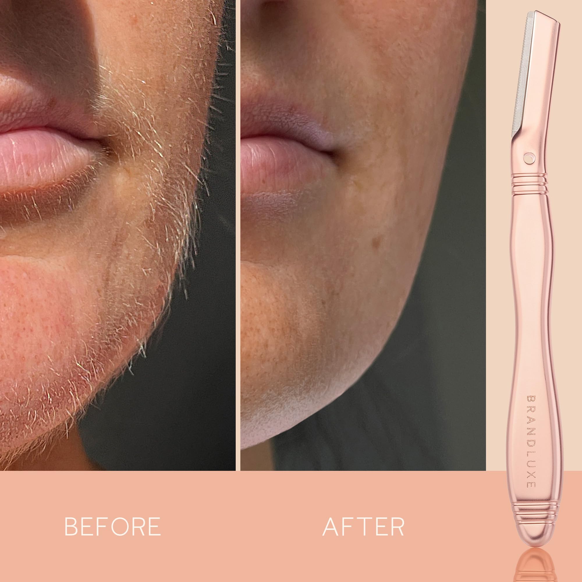 Brandluxe Dermaplaning Tool For Face, Eyebrow Shaping, Hair Removal And Exfoliation. Eco-Friendly Design. Includes 3 Swedish Sta