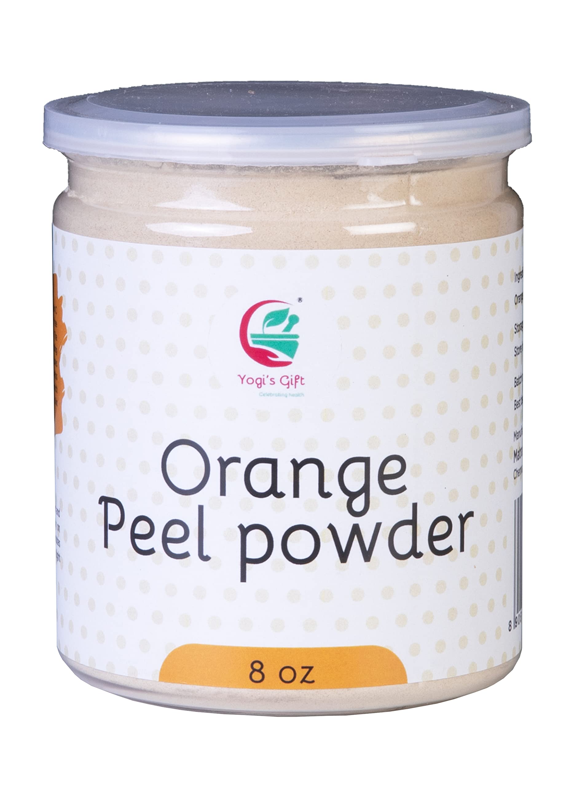 Orange Peel Powder 8 oz (227 grams) | 100% Natural Care For Acne, Tan & Blackheads | Effective DIY Face Mask Ingredient | Rich i
