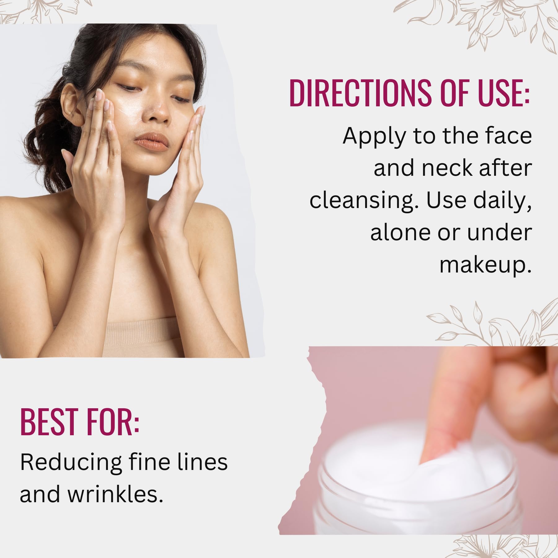 Manuka Lane Bee Venom Night Cream For Face And Neck With Sweet Almond Oil, Kernel Oil, Plant Extracts & Vitamin E | Plant Based