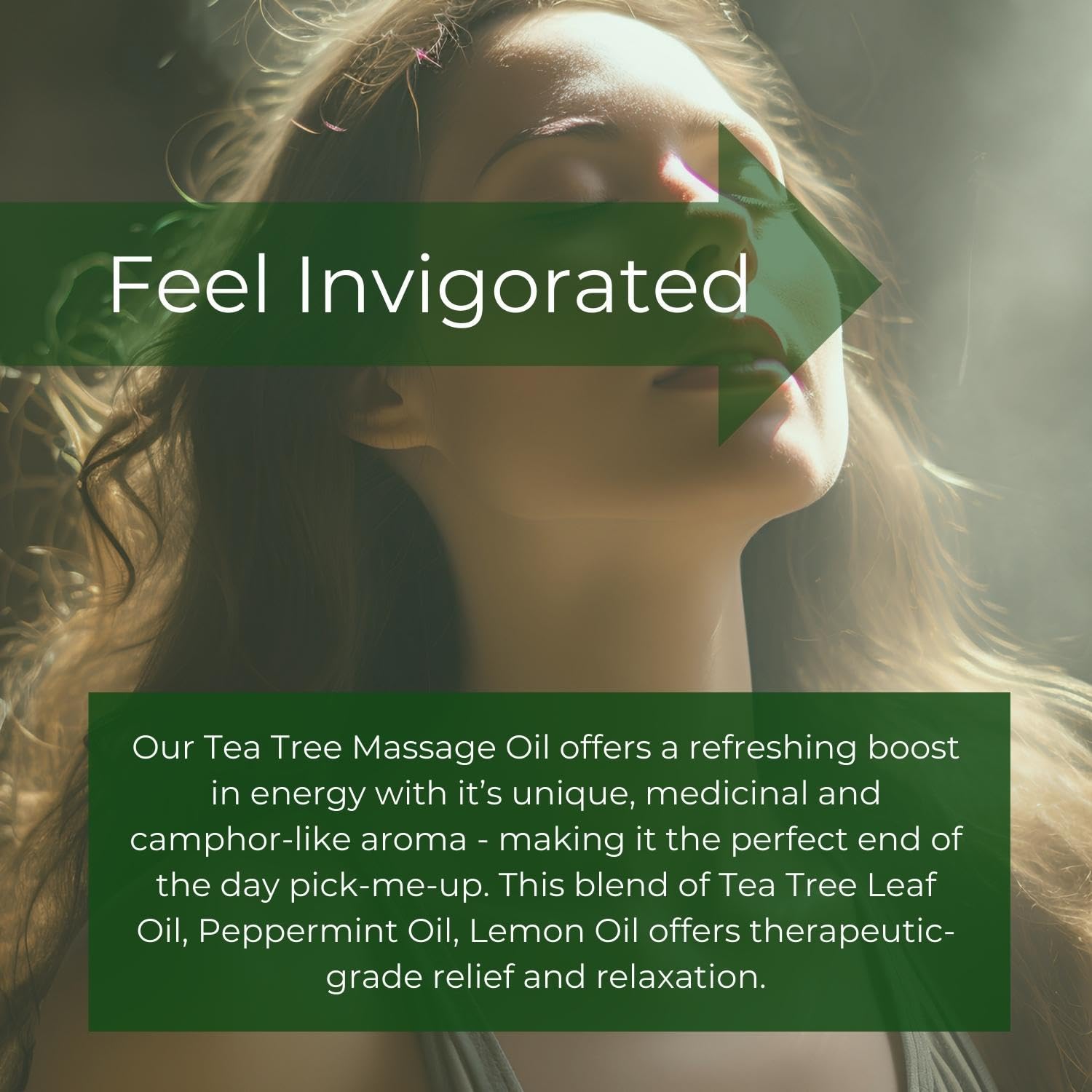 Essentially Kates Tea Tree Massage Oil 8 Fl Oz - Invigorating And Energizing Your Body And Mind - Soothes Sore Muscles And Tired