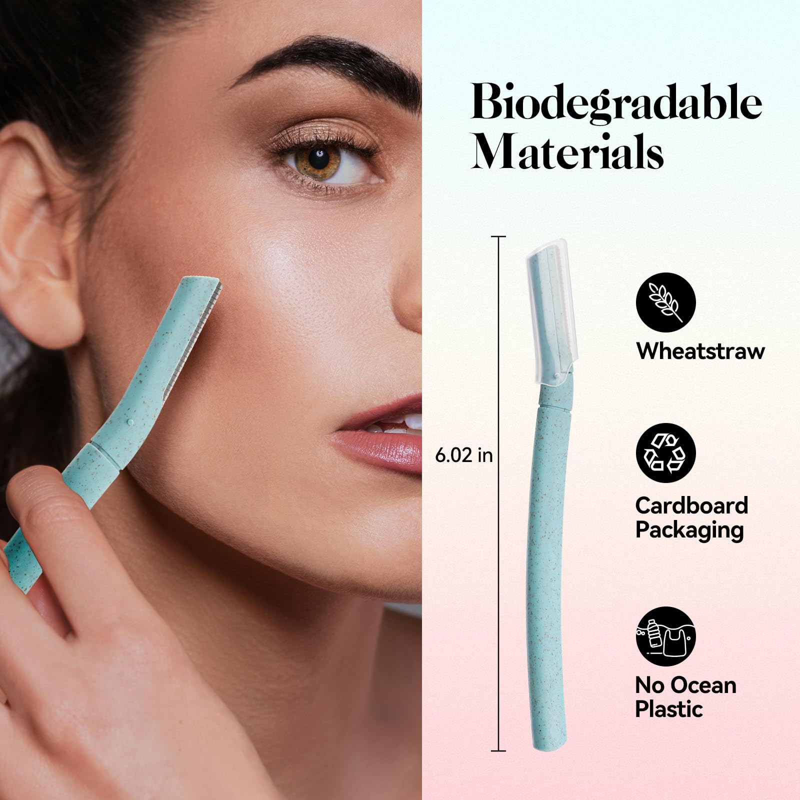 Erowzola Dermaplaning Tool, Eyebrow Razors For Women And Men, Eyebrow Trimmer With Precision Cover Facial Shaver, Face Peach Fuz