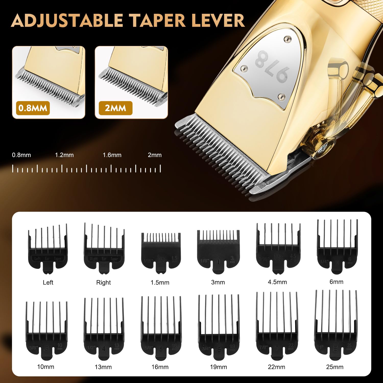 Suttik Hair Clippers For Men Professional, Cordless Beard Trimmer & Electric Shavers For Men, Mens Hair Clippers And Trimmer Kit
