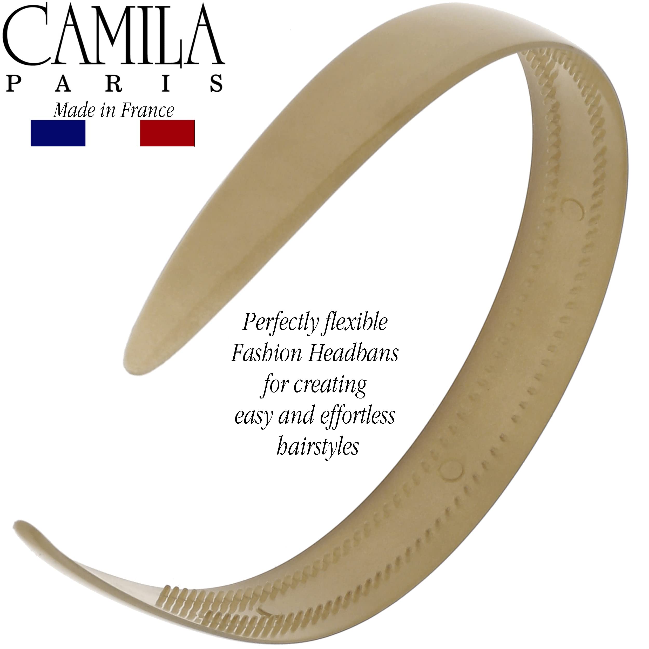 Camila Paris Cp3384 French Fashion Headband For Women, Very Flexible With Teeth For Strong Hold Grip, Women'S Hairband, No Slip