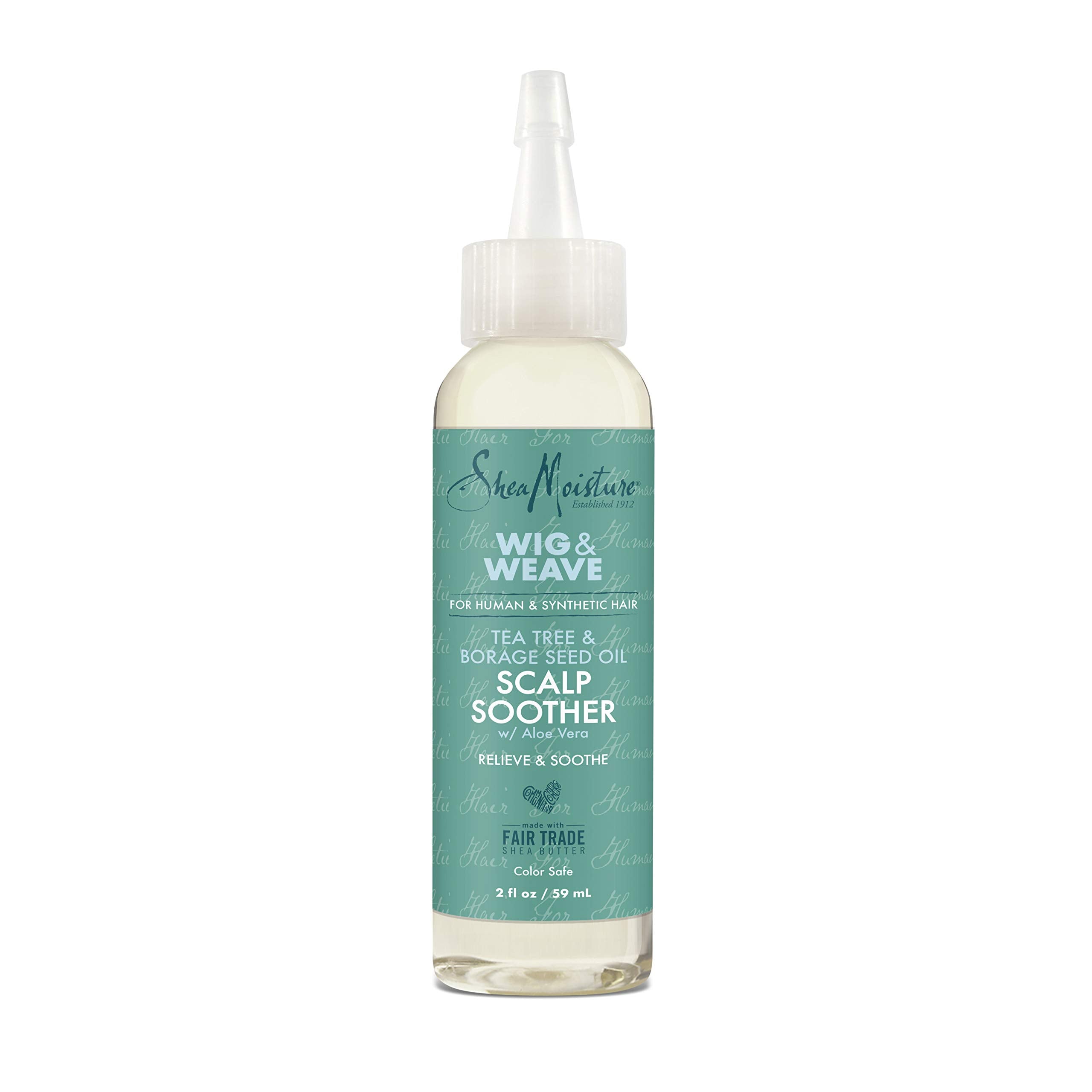 Sheamoisture Scalp Soother Oil Serum For Wig And Weave Tea Tree And Borage Seed Oil Paraben Free Scalp Treatment, 2 Ounce