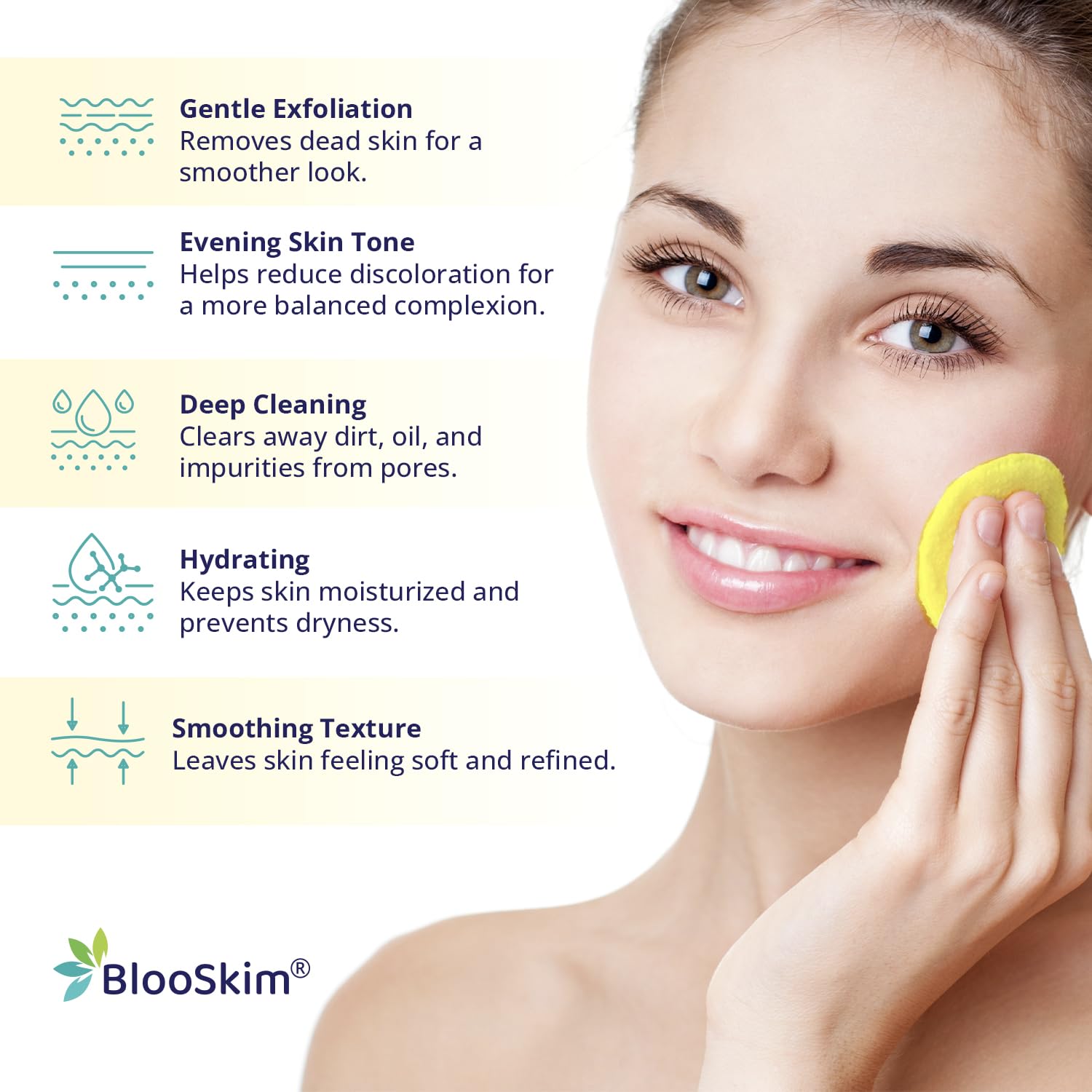 Turmeric Kojic Acid Cleansing Pads - Exfoliating & Brightening Face Pads For Dark Spots, And Uneven Skin Tone - Gentle & Effecti