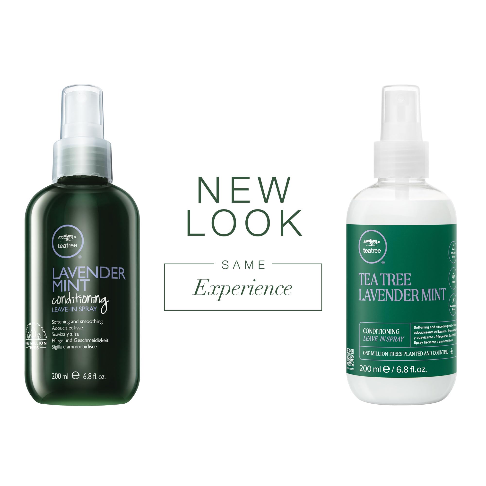 Tea Tree Lavender Mint Conditioning Leave-In Spray, Lightweight Leave-In Conditioner, Softens + Smooths, For Coarse + Dry Hair,