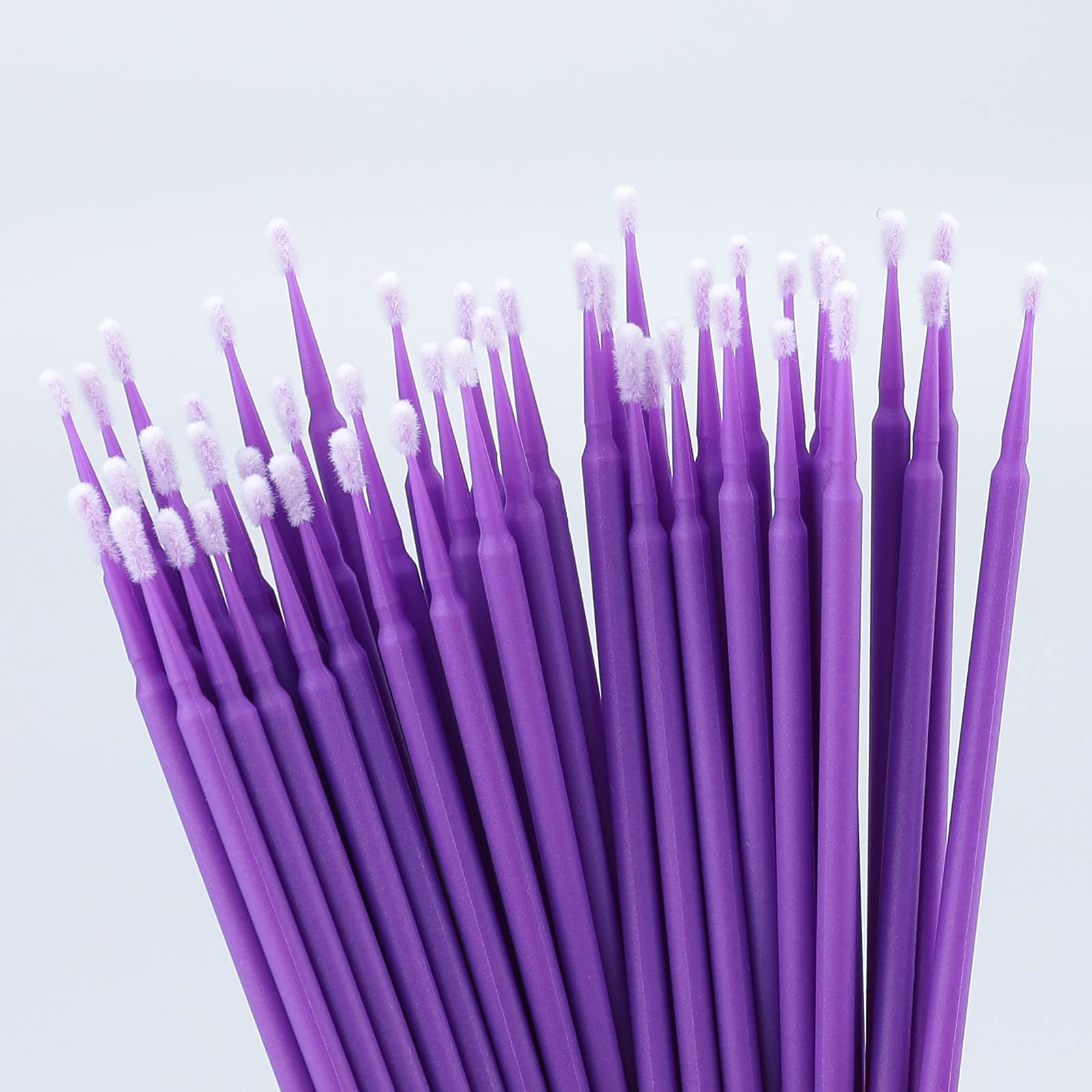 G2Plus 500Pcs Cotton Swabs, Purple Disposable Micro Applicators Brush For Makeup And Personal Care Cosmetic Brush, Micro Swabs F