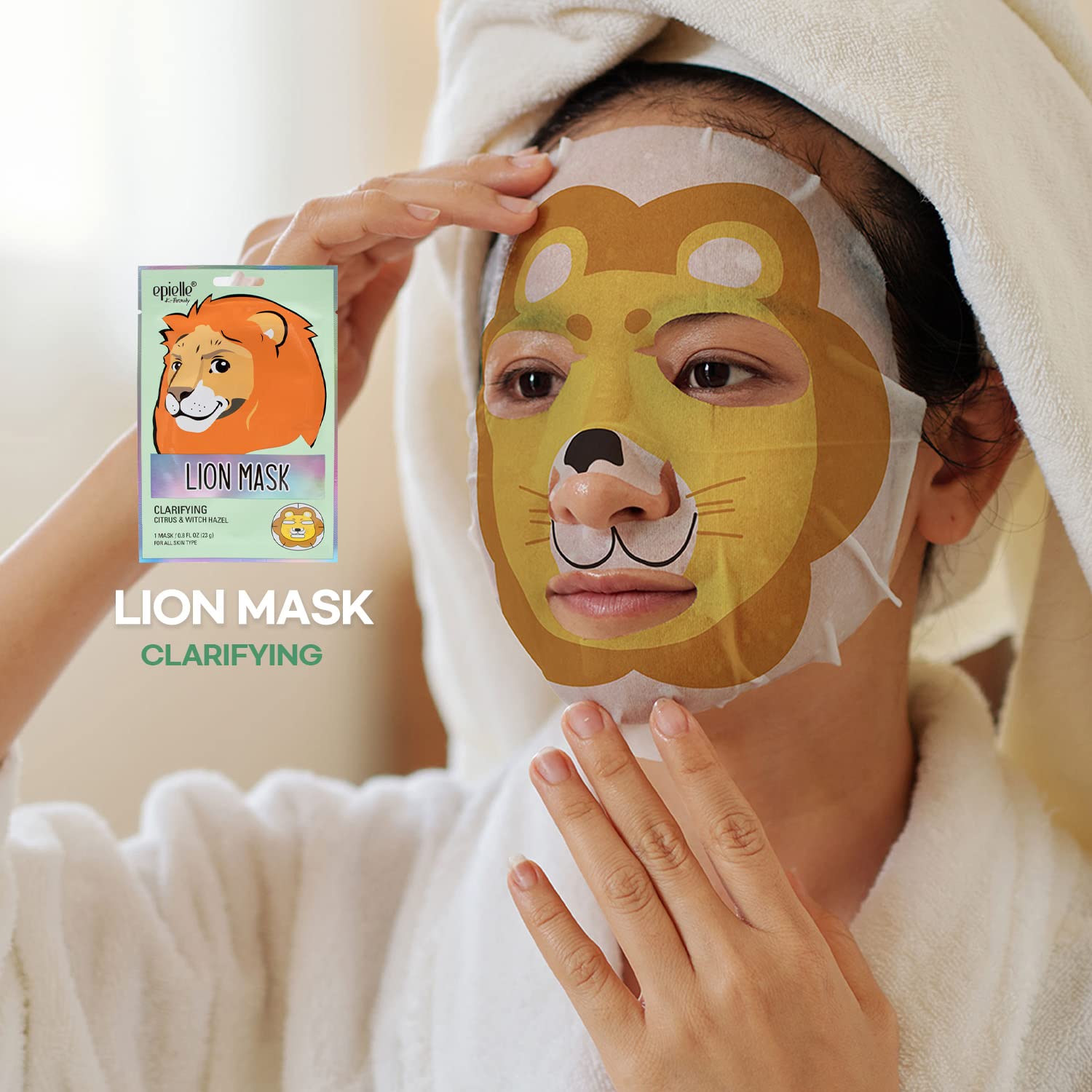 Epielle Character Sheet Masks 12 Pack, Animal Spa Mask, Korean Beauty Mask For All Skin Types, Kids Face Mask, Birthday Party Gi