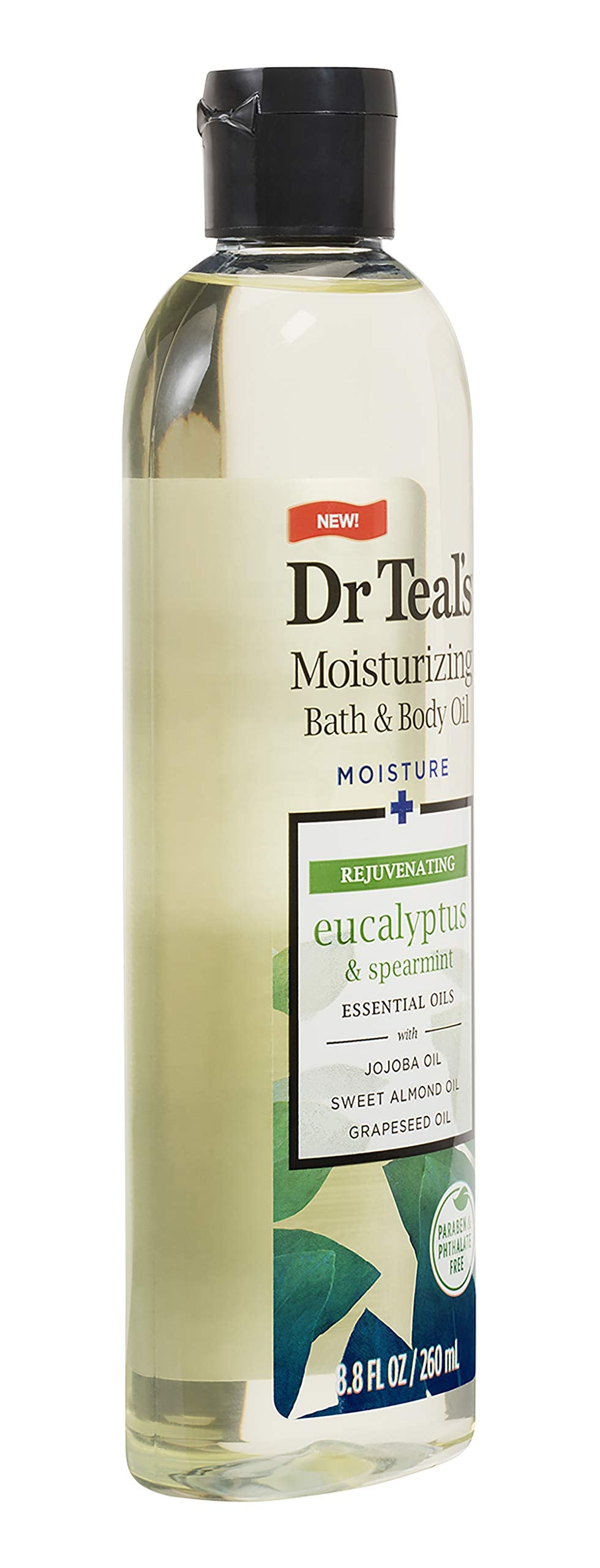Dr. Teals Bath & Body Oil Gift Set (2 Pack, 8.8Oz Ea.) - Rejuvenating Eucalyptus & Spearmint Blended With Pure Epsom Salt - Esse
