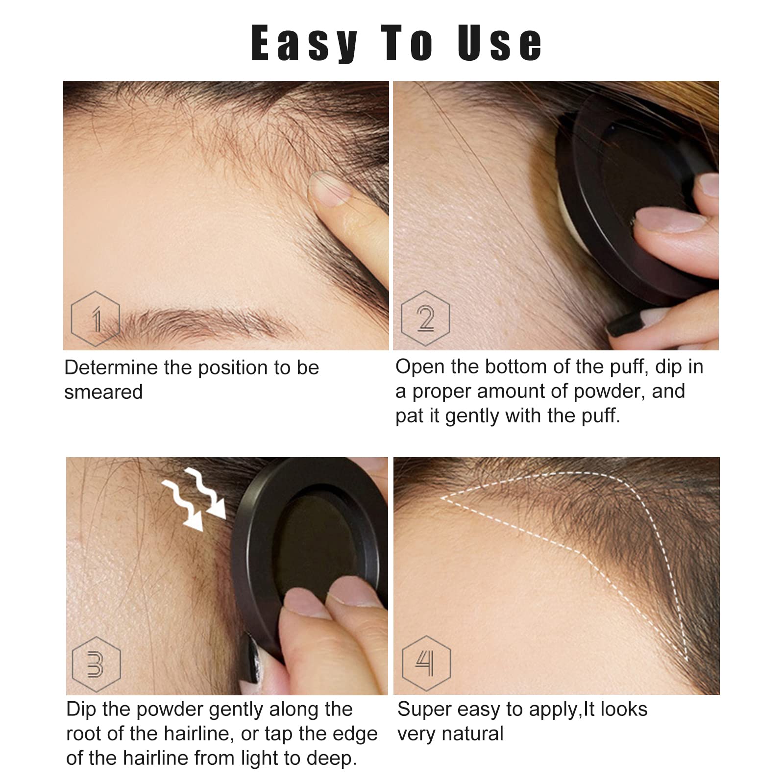 Freeorr Root Touch Up Powder For Women And Men, Hair Thinning, Hairline Shadow And Gray Coverage #21 Dark Tan