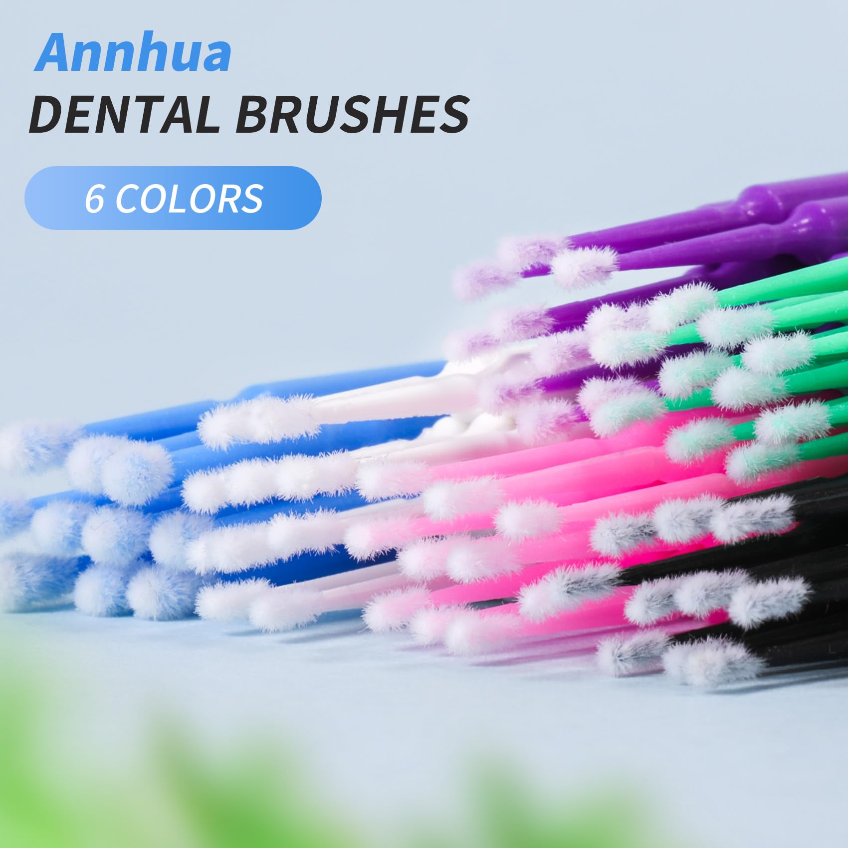 Annhua 400 PCS Pink Disposable Micro Applicator Brush - Latisse Application Swabs for Eyelash Extensions & Makeup Application