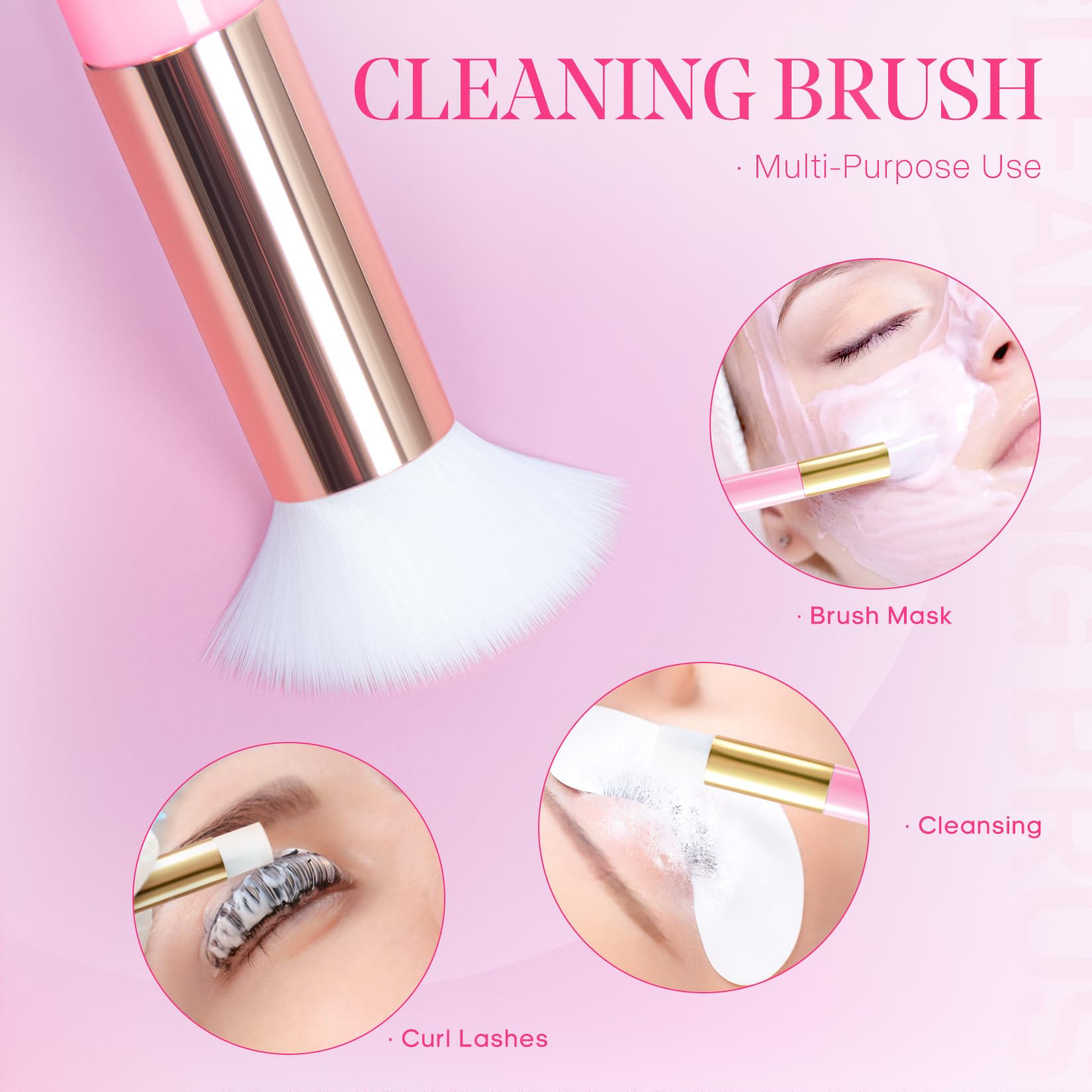 Setgnur Lash Shampoo For Lash Extensions 60Ml Eyelash Extension Cleanser Lash Shampoo Cleaning Kit With Shampoo Brush & Mascara