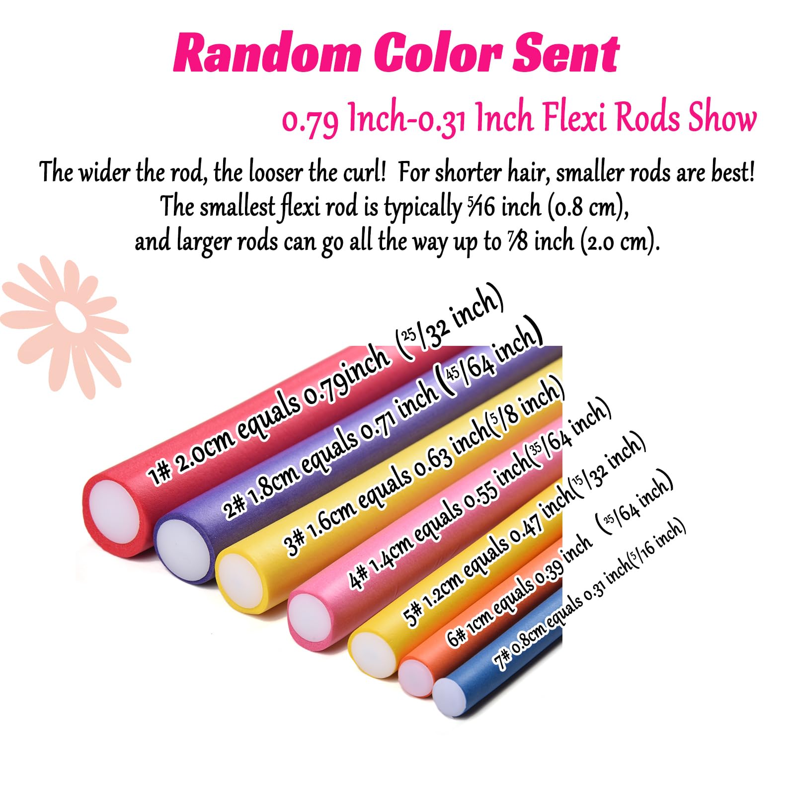 Royota 30Pcs 9.45'' Flexible Hair Rollers Flexi Hair Rods Foam Curlers Heatless Bendable Twist Flexirod For Short Medium And Lon