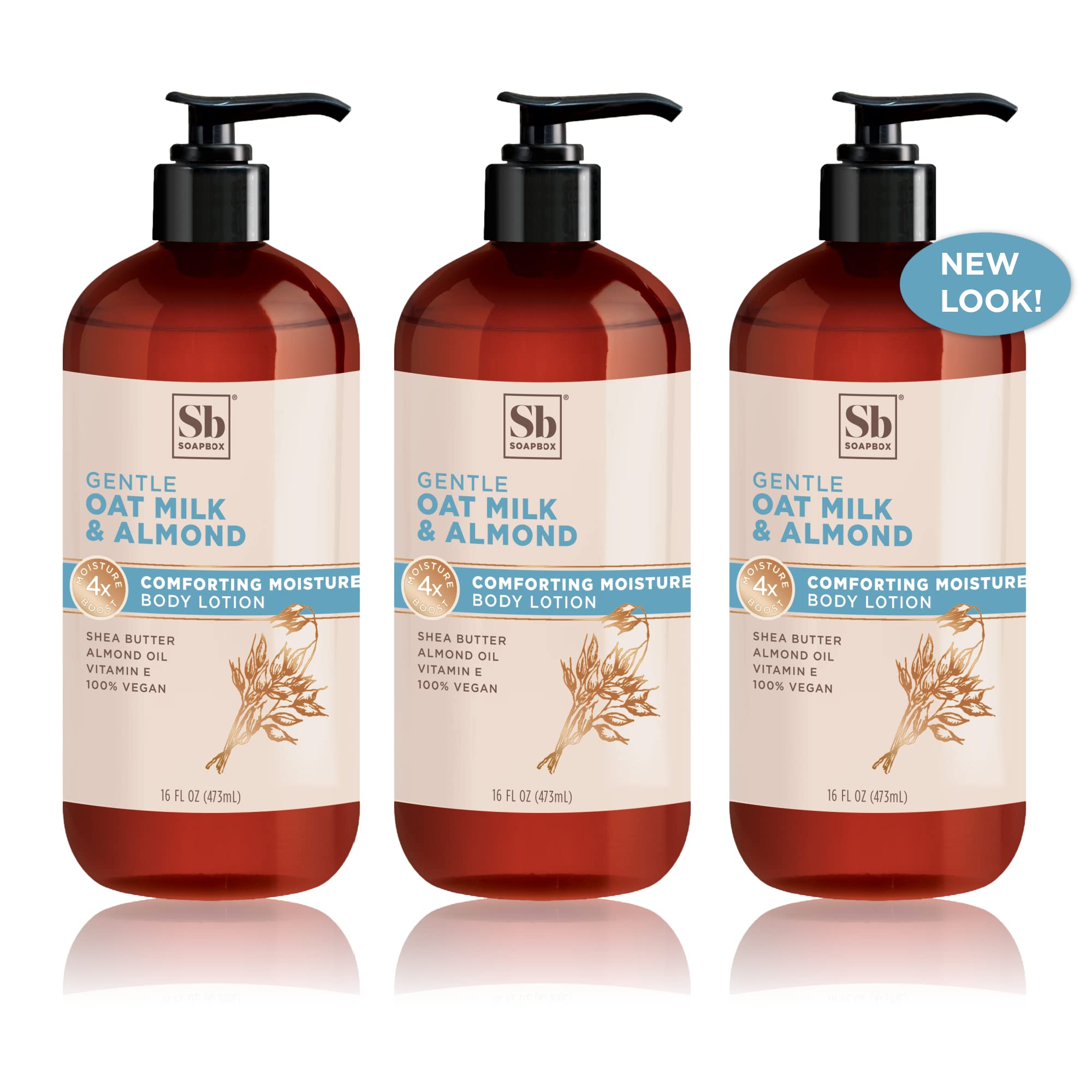 Soapbox Oat Milk & Chai Moisturizing Body Lotion with Shea Butter & Almond Oil | Paraben Free, Cruelty Free, Vegan, Made in the 