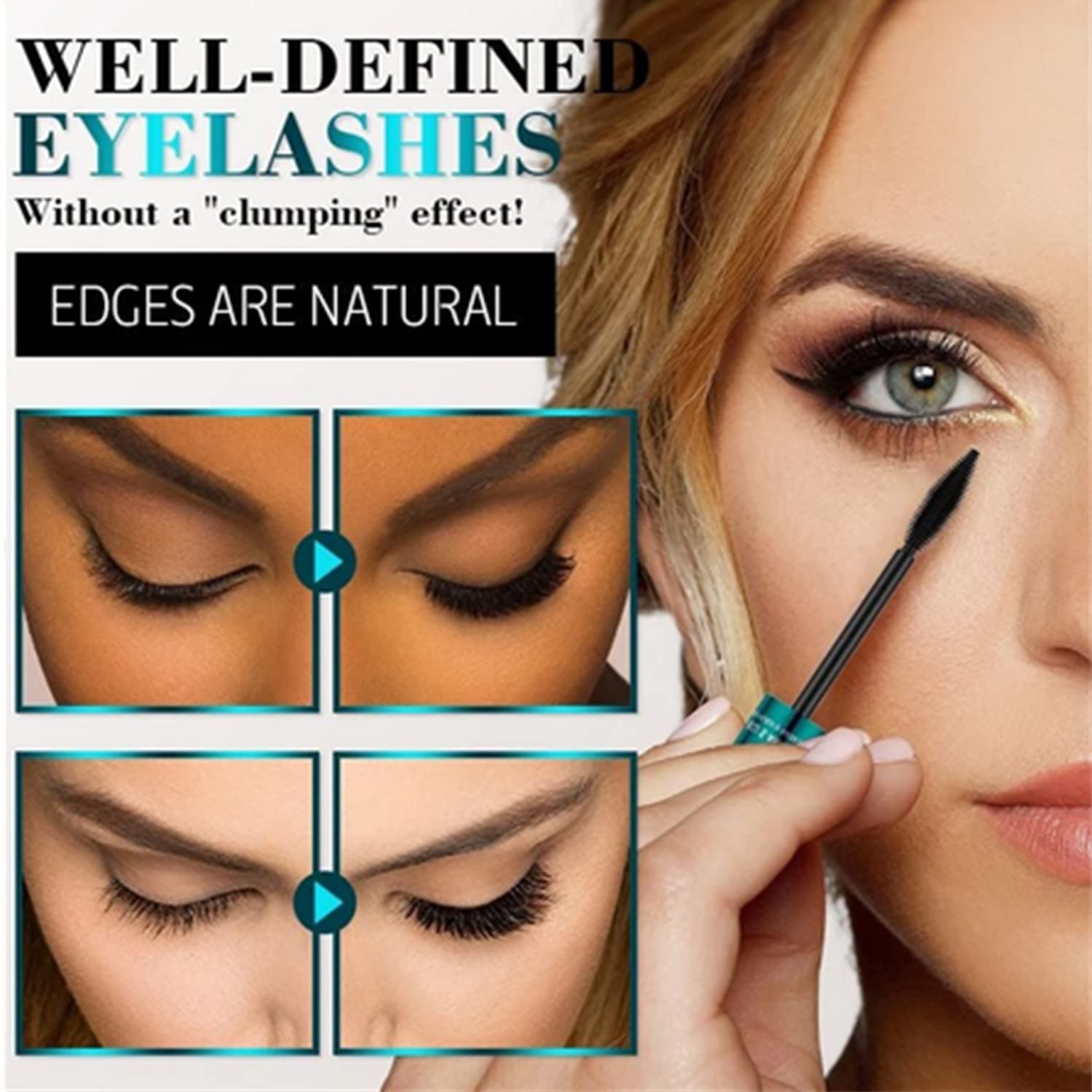2 Pack Lash Cosmetics Mascara 5X Longer Lash Mascara, 2 In 1 Black Mascara Waterproof Mascara Volume And Length Eye Cosmetics Lo