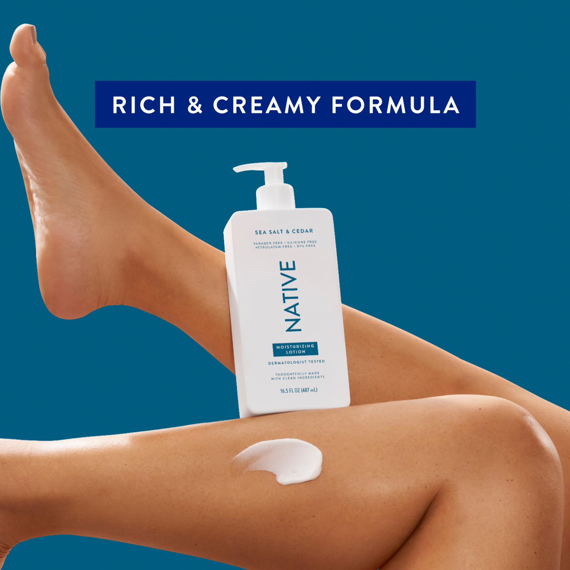 Native Body Lotion Contains Naturally Derived Plant-Based Moisturizers For Women And Men | Restores Dry Skin, Sea Salt & Cedar,