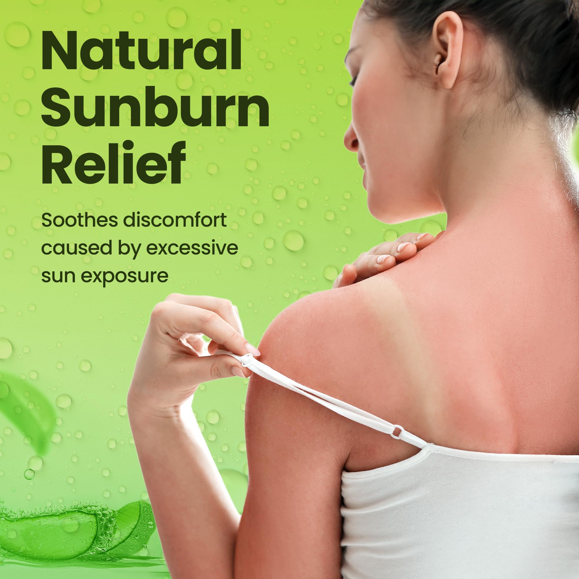 Organic Aloe Vera Gel - 100% Pure For Skin, Sunburn Relief & Face Moisturizer - Extracted From Aloe Vera Plant With Manuka Honey