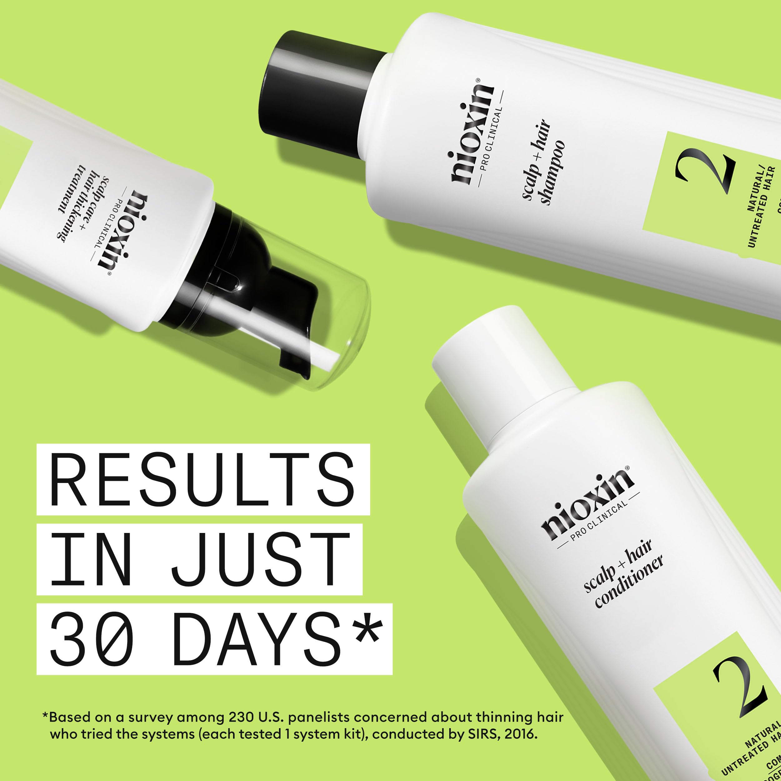 Nioxin System 2 Shampoo & Conditioner Prepack, Natural Treated Hair With Progressed Thinning, Pumps Included, 33.8 Fl Oz (Packag