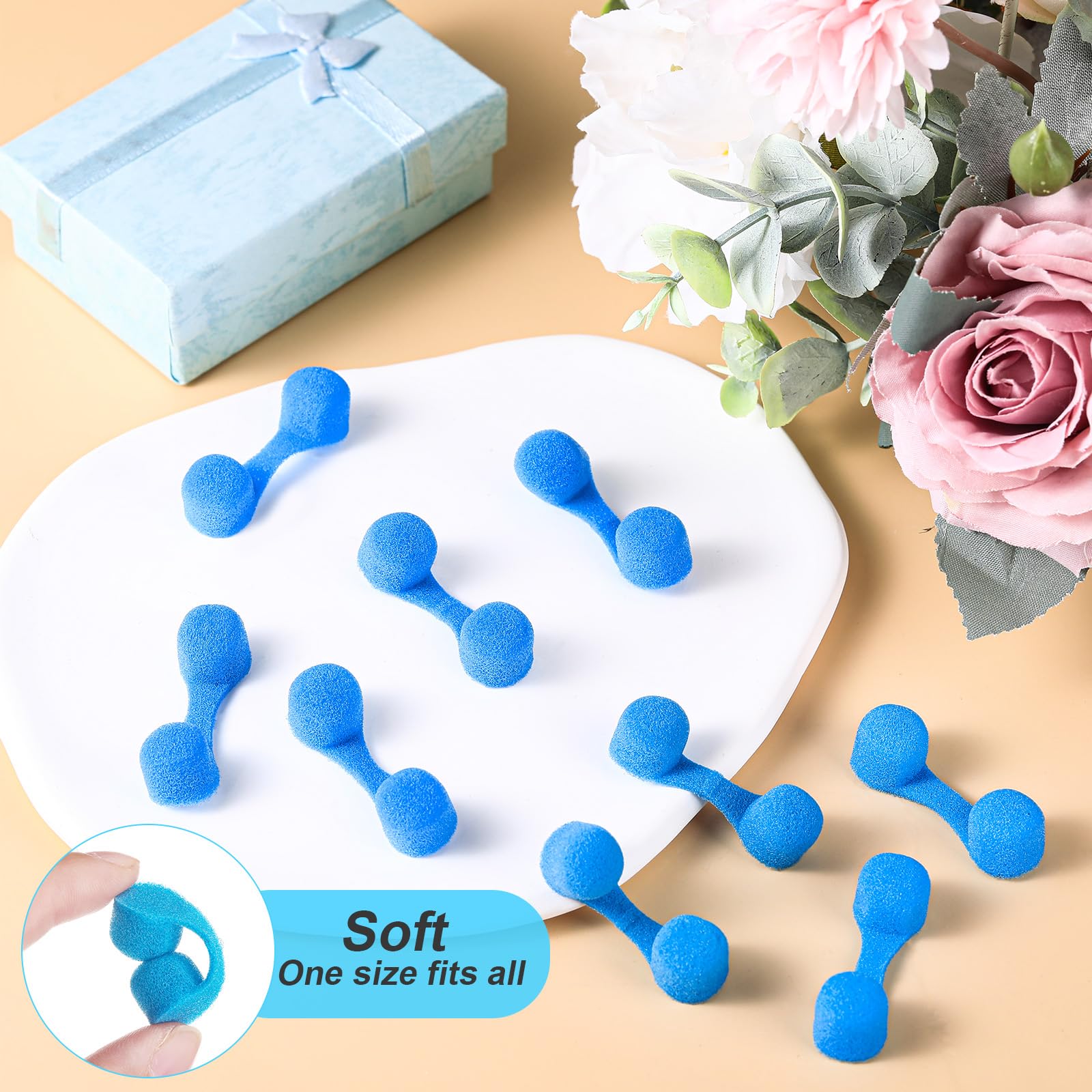 Tondiamo 100 Pieces Nose Plug Filter Disposable Nose Dust Filters Nostril Filters Spray Nose Filter Sponge Nose Plugs For Women