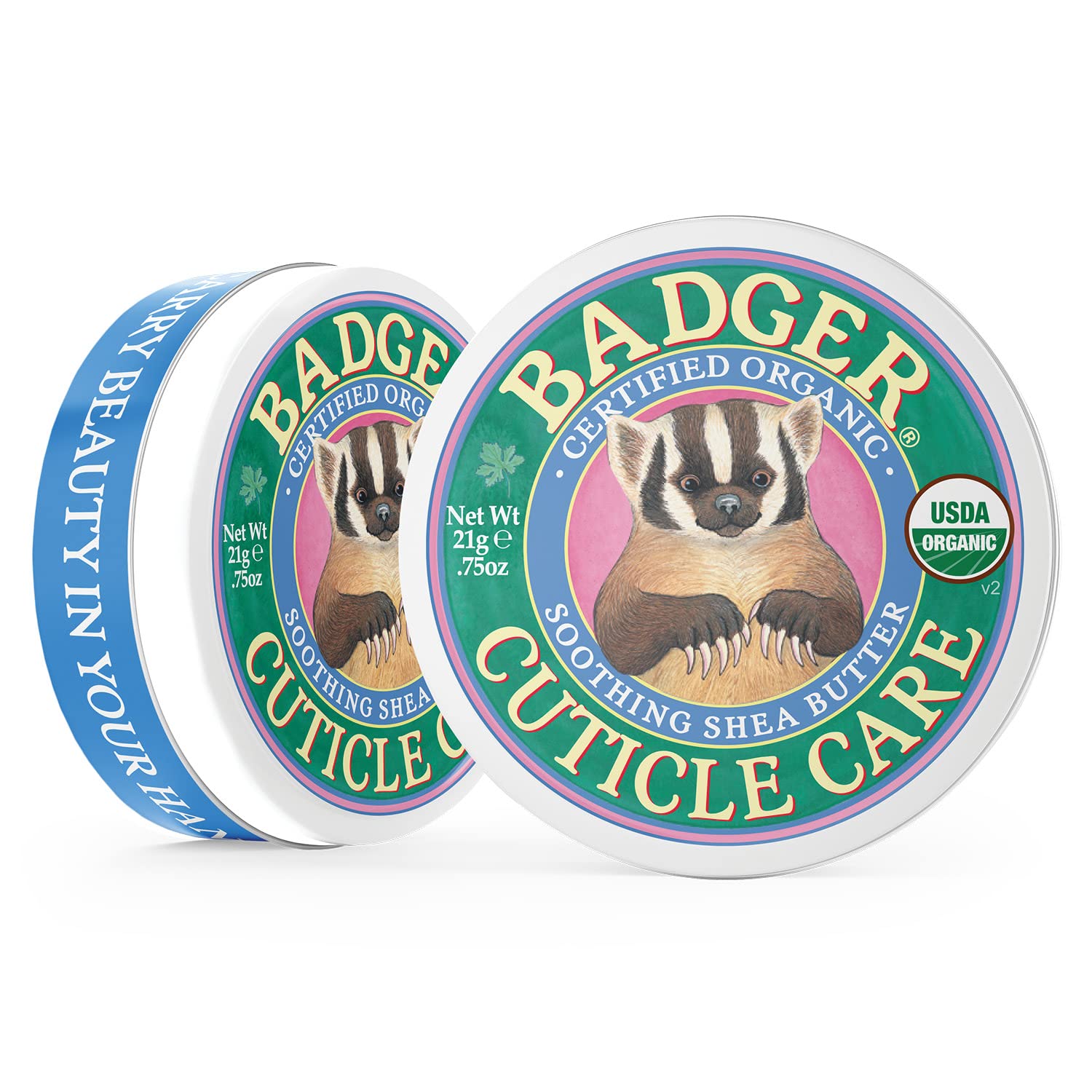 Badger Organic Cuticle Care Balm - Natural Nail Care Cream W/Shea Butter, Vitamin Rich Seabuckthorn Extract Helps Strengthen, So