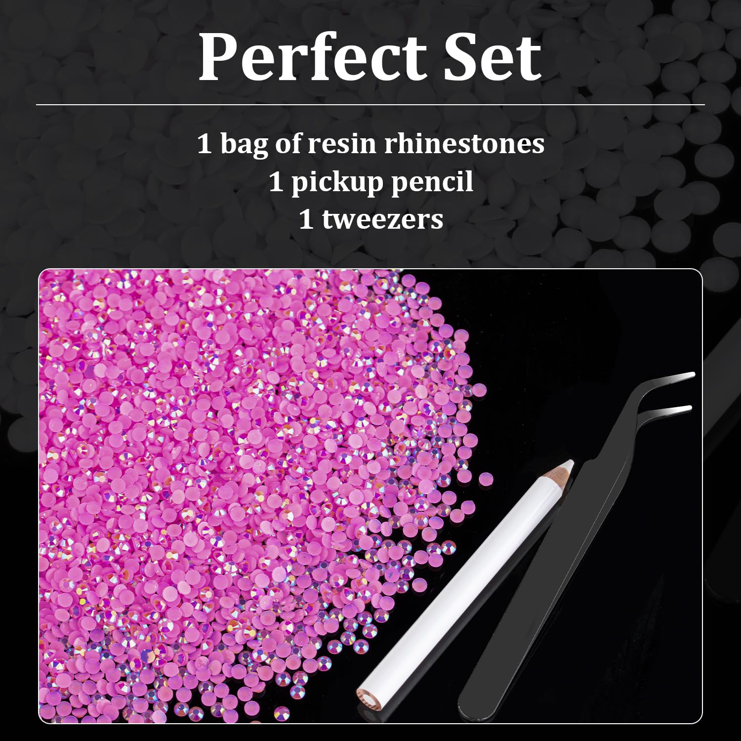 5000Pcs 2Mm Resin Rhinestones Bulk, Pink Ab Flatback Round Jelly Rhinestones Bedazzling Non Hotfix Crystal Gems Large Quantity W