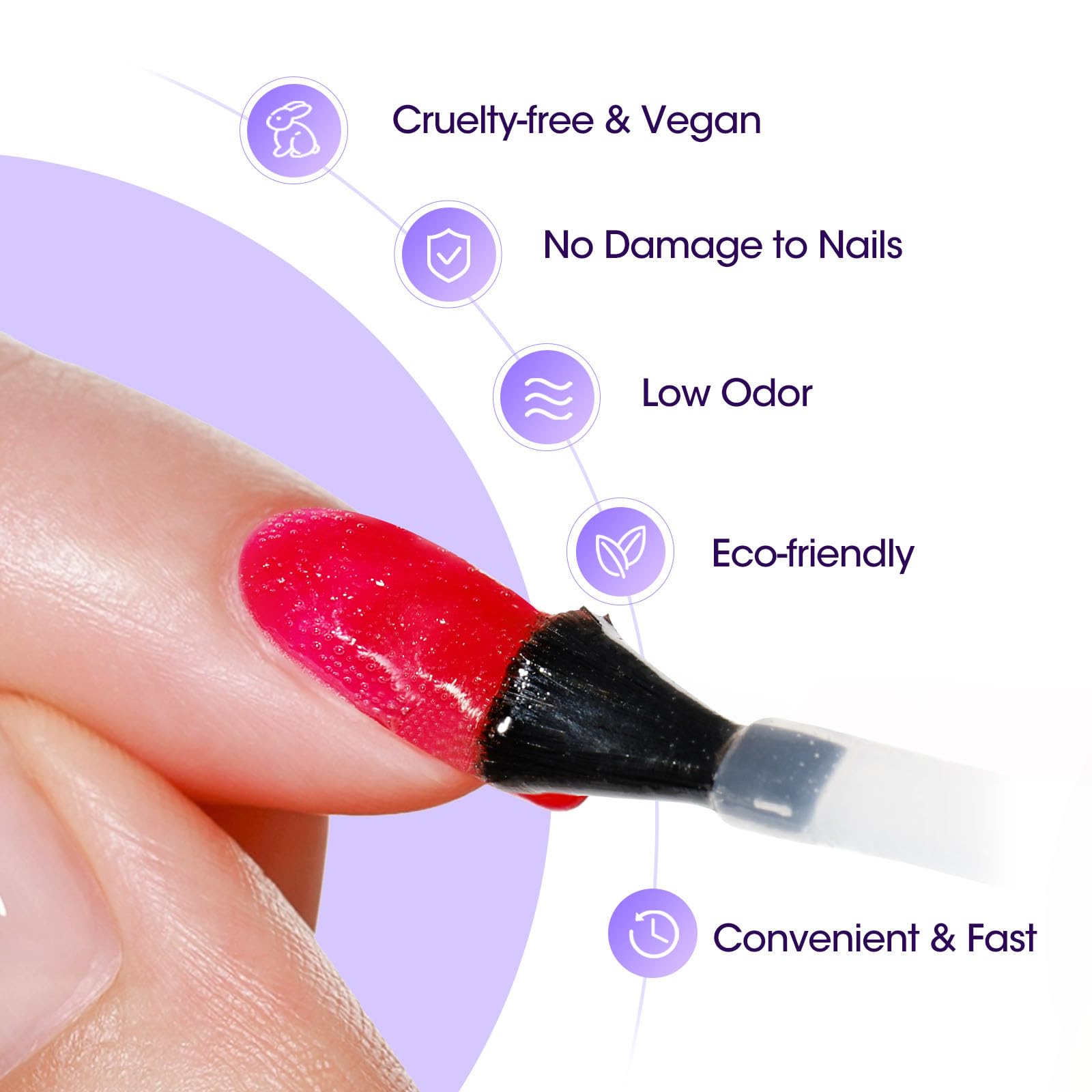 Gellen Gel Nail Polish Remover, 1Pc Gel Polish Remover For Nails, Quick & Easy Nail Gel Remover In 2-5 Minutes, No Need Soaking