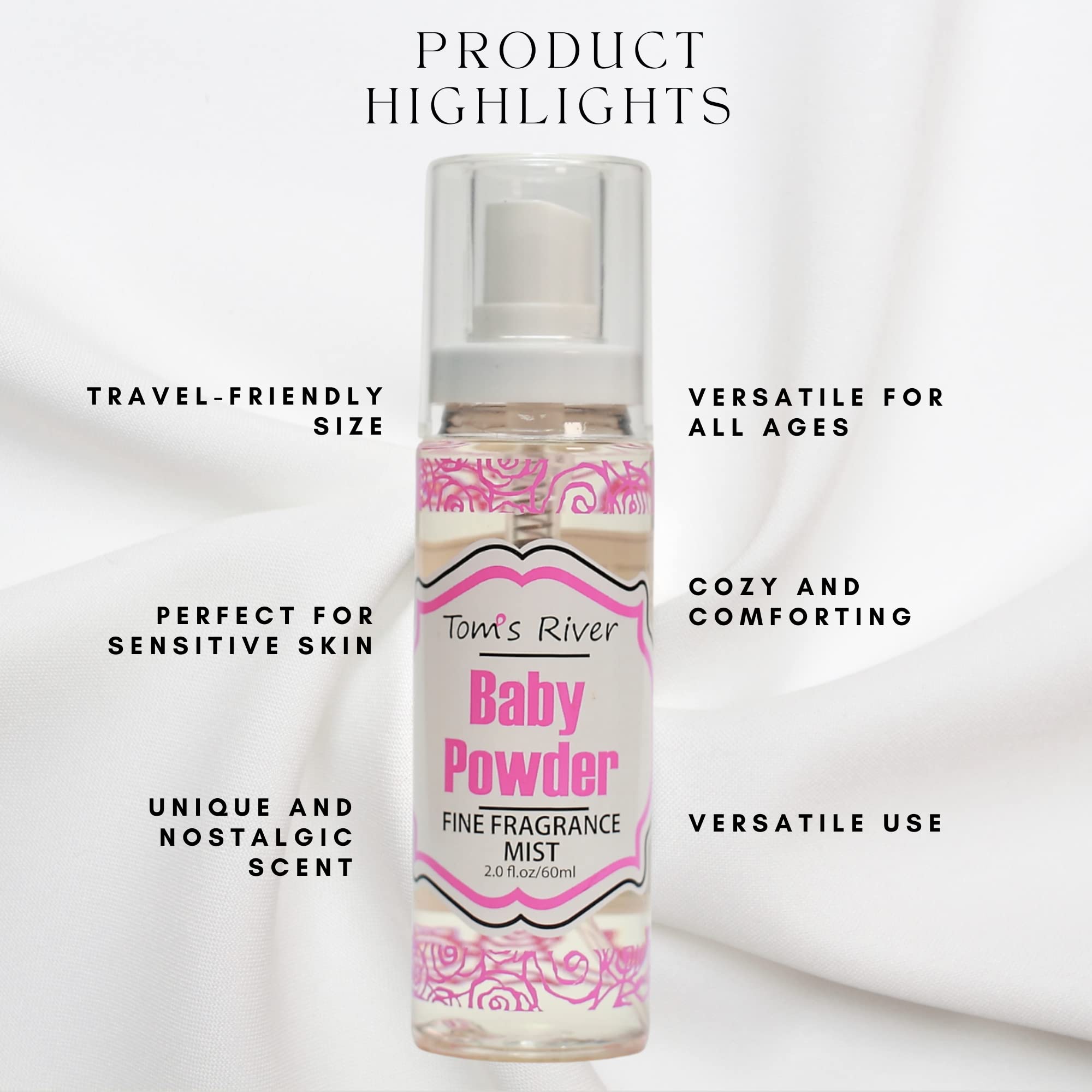 Infinix Baby Powder Scent Fragrance Mist For Women And Men - 2 Oz, Clear