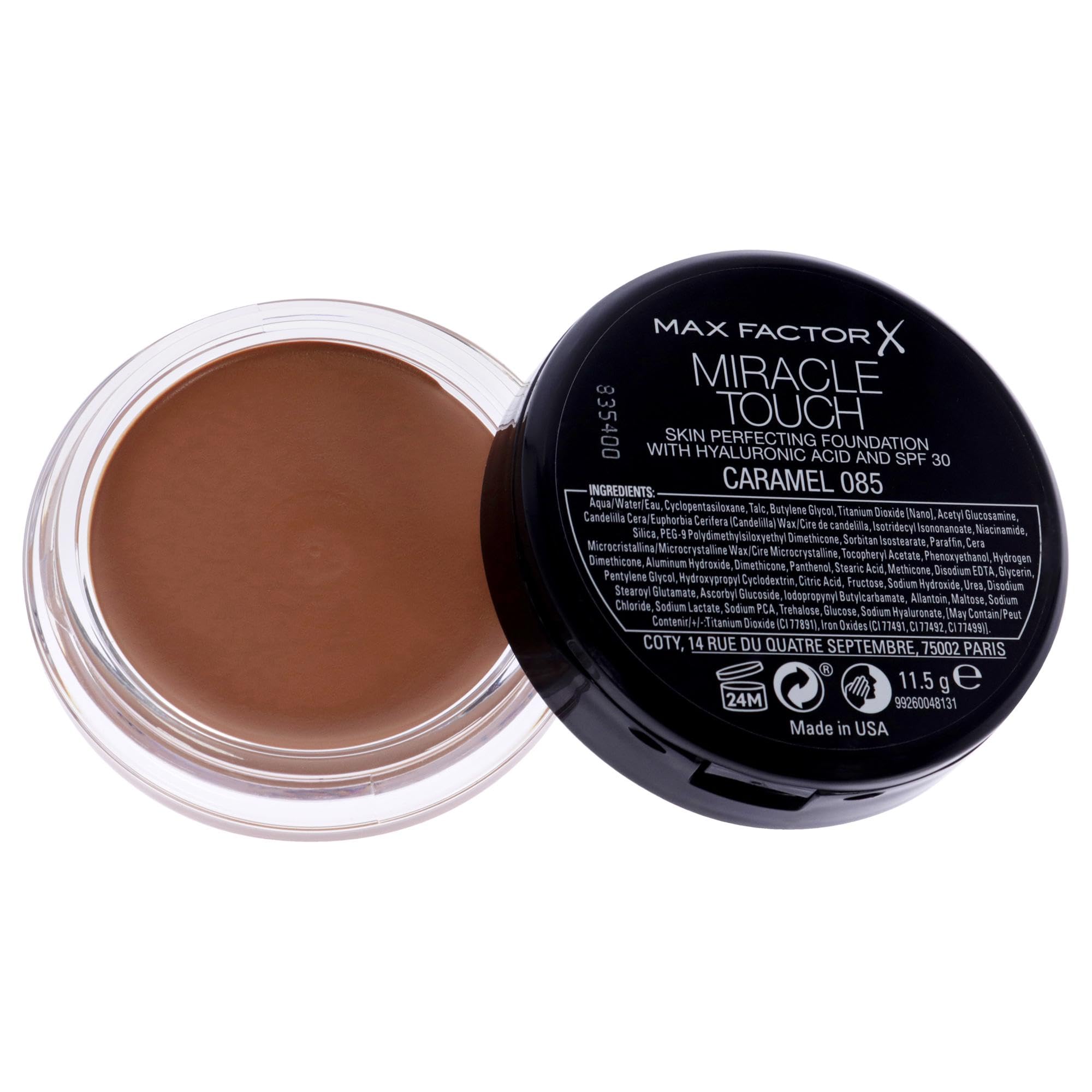 Max Factor Miracle Touch Liquid Illusion Foundation, No 85 Caramel,1Per Pack (1 X 115 G)