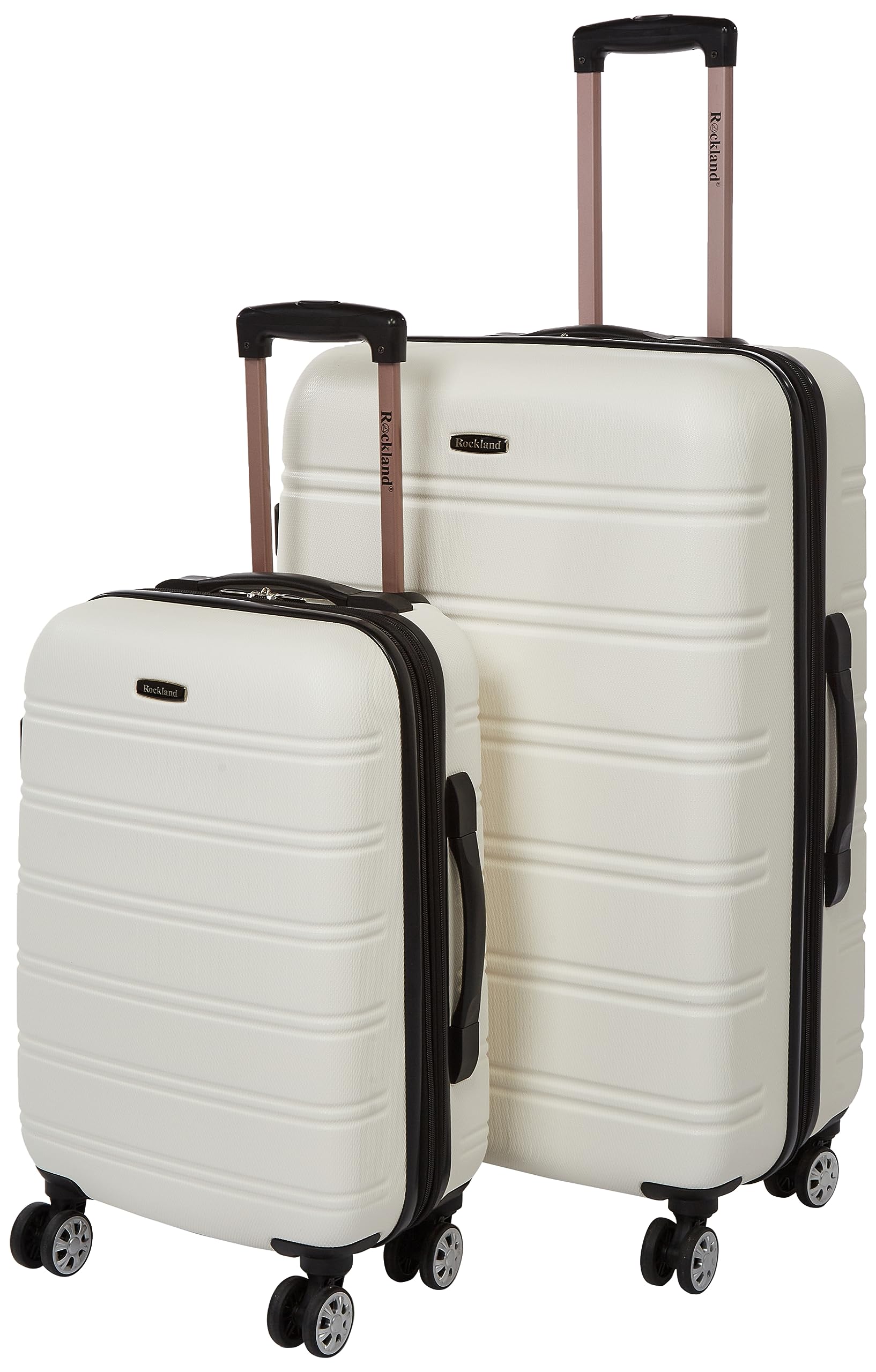 20 Inch , 28 Inch  2Pc Expandable Abs Spinner Set - White