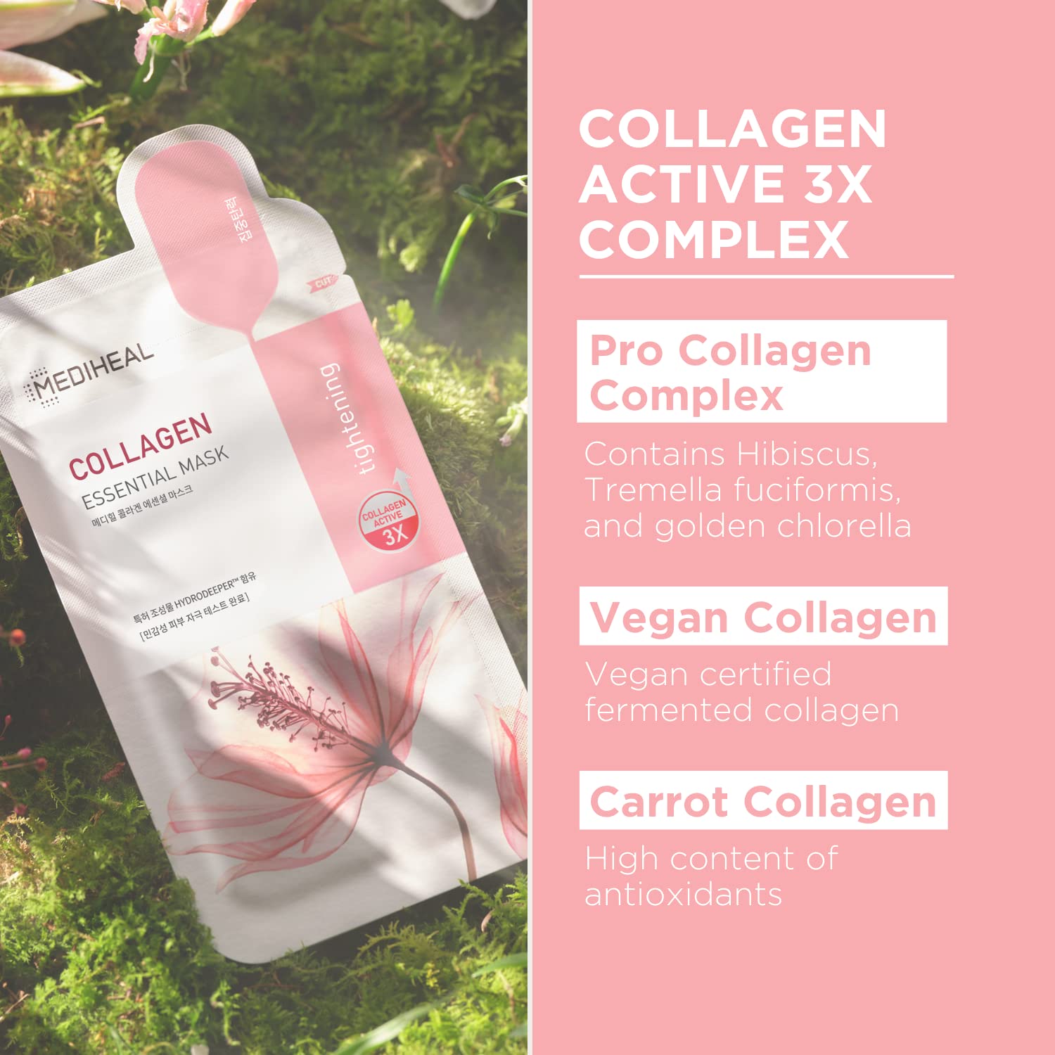 Mediheal Official Best Korean Sheet Mask - Collagen Essential Face Mask 10 Sheets Lifting And Firming For All Skin Types Value S