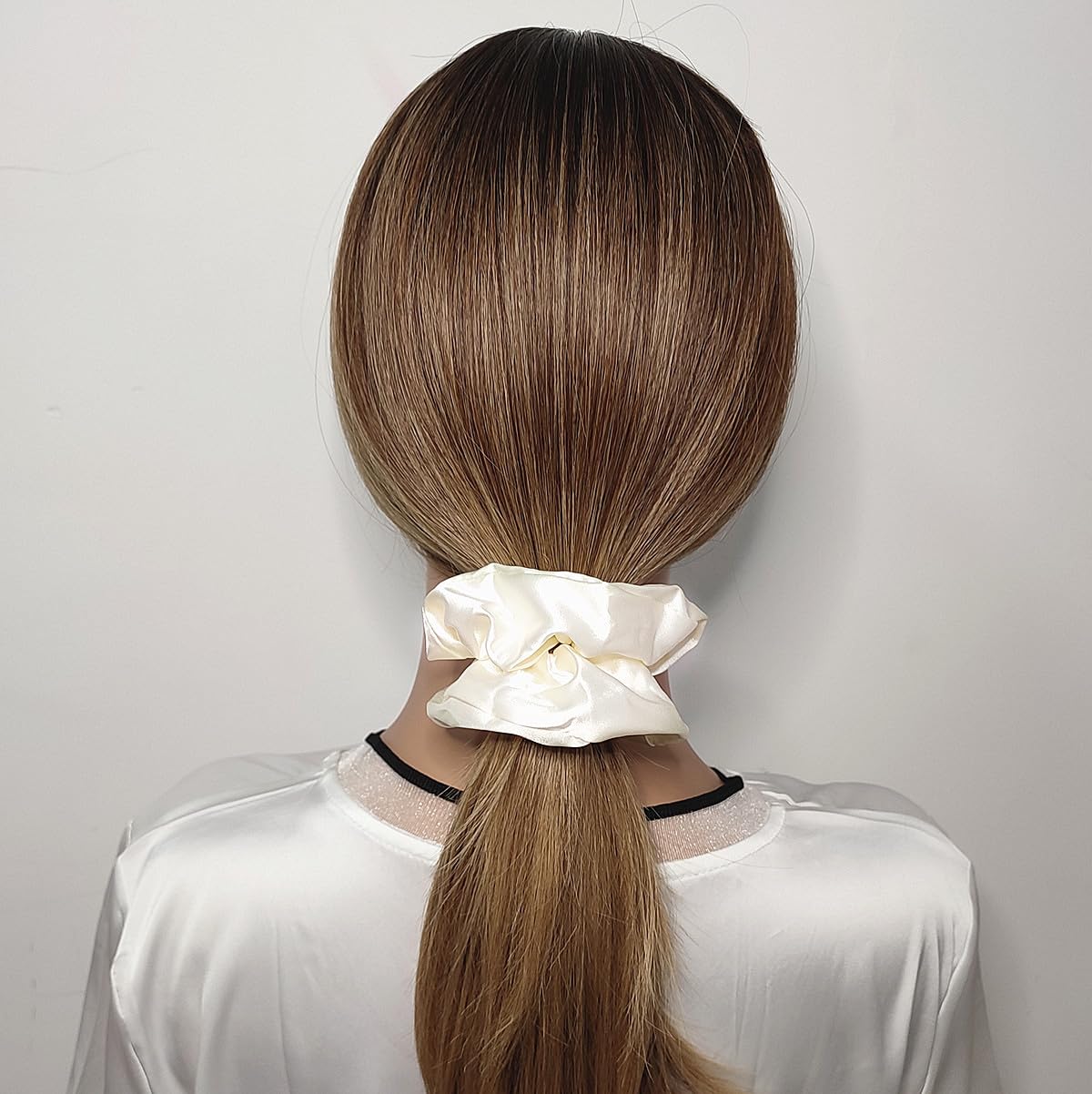 12 Pcs Satin Silk Scrunchies, Hair Ties, Hair Bands, Bow Ropes, Elastic Bracelets, Ponytail Holders, Hair Accessories For Women