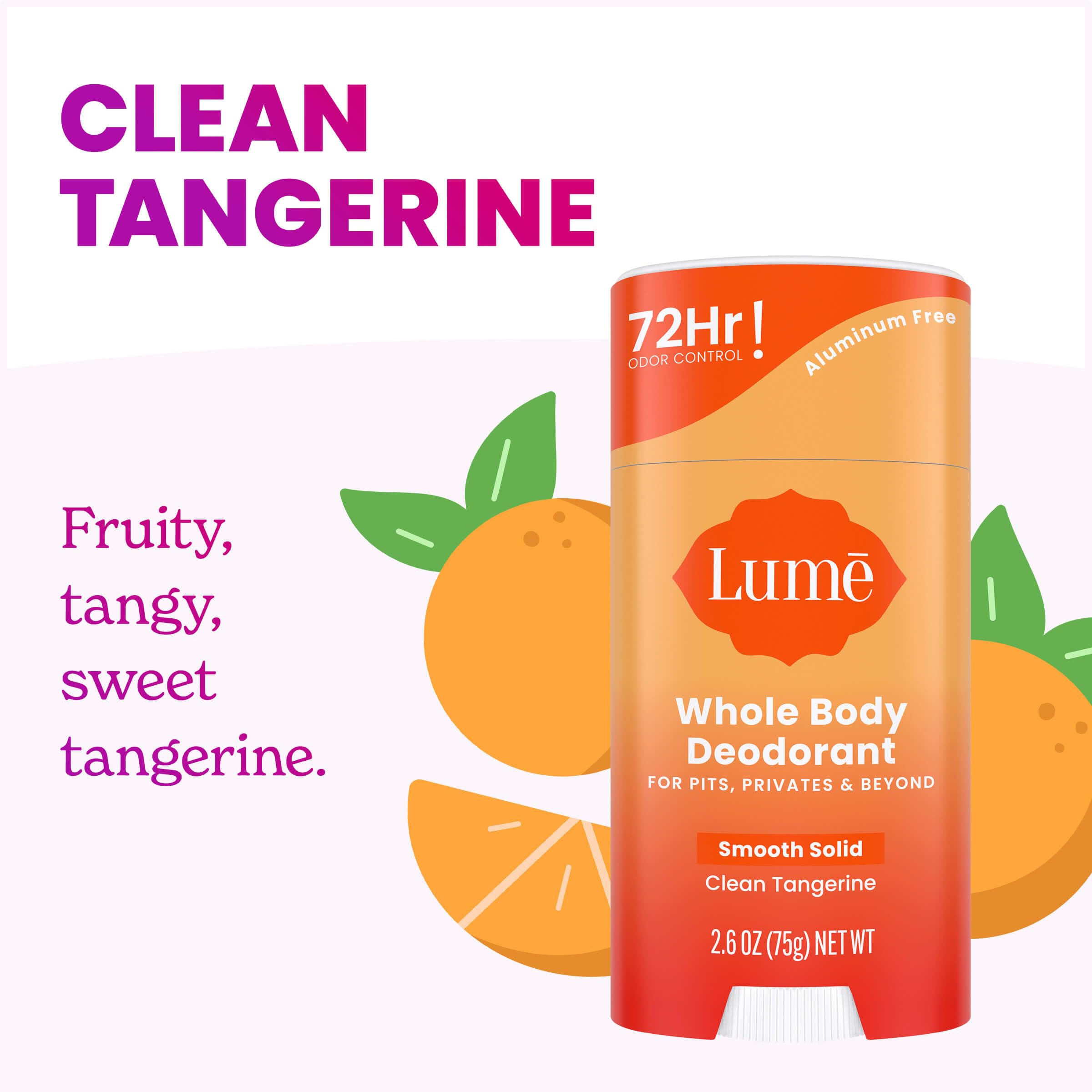 Lume Whole Body Deodorant Starter Pack - Smooth Solid Stick, Invisible Cream Tube, Acidified Body Wash Mini & Deodorant Wipes -