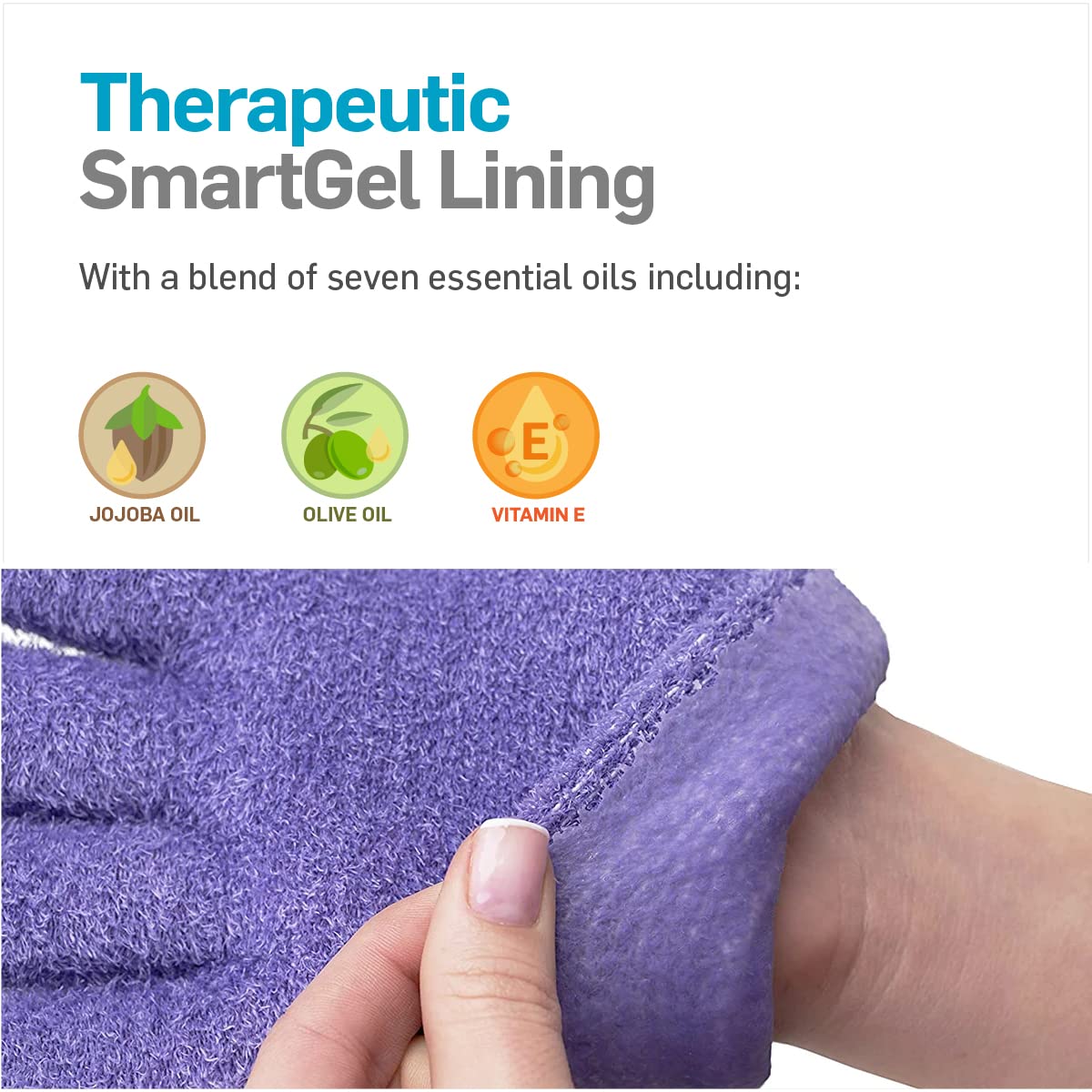 Natracure Moisturizing Gel Gloves - (For Dry, Cracked Skin, Aging Hands, Cuticles, Eczema, After Hand Washing, Instead Of Overni