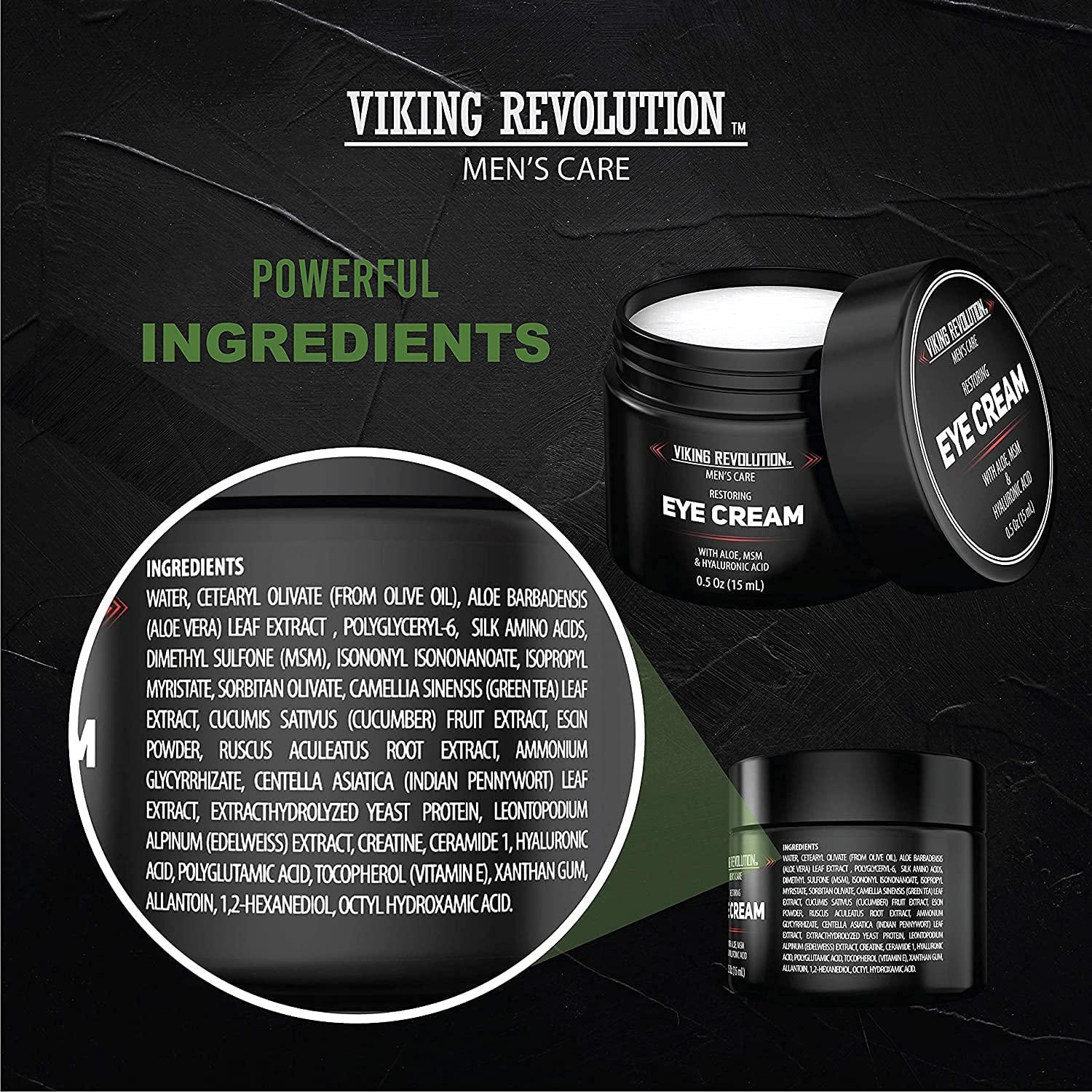 Natural Eye Cream For Men - Mens Eye Cream For Anti Aging, Dark Circle Under Eye Treatment.- Men'S Eye Moisturizer Wrinkle Cream