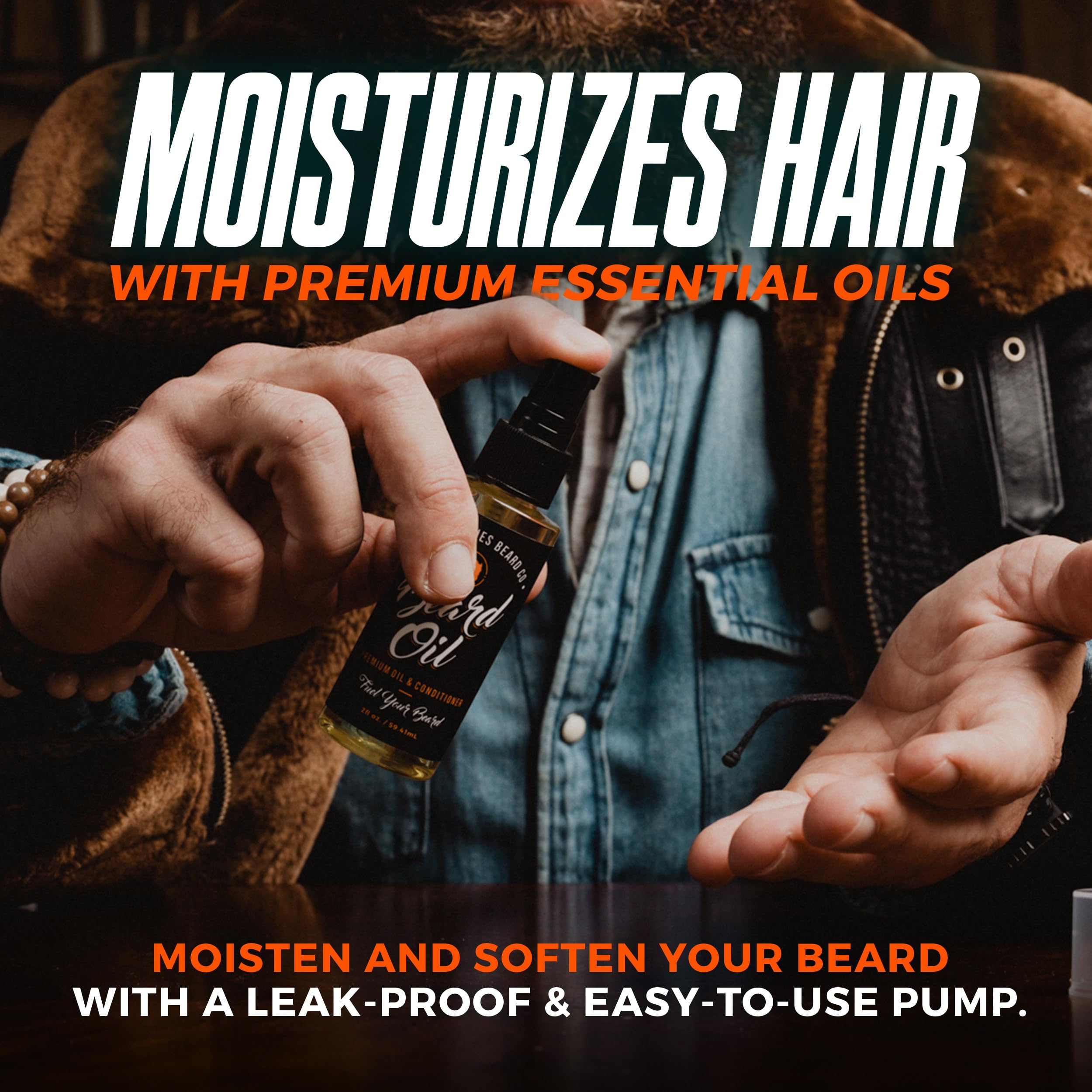Wild Willies Premium Beard Oil & Conditioner - Beard Softener Hydrates Facial Hair - Beard Growth Oil For Healthy Mustache & Men