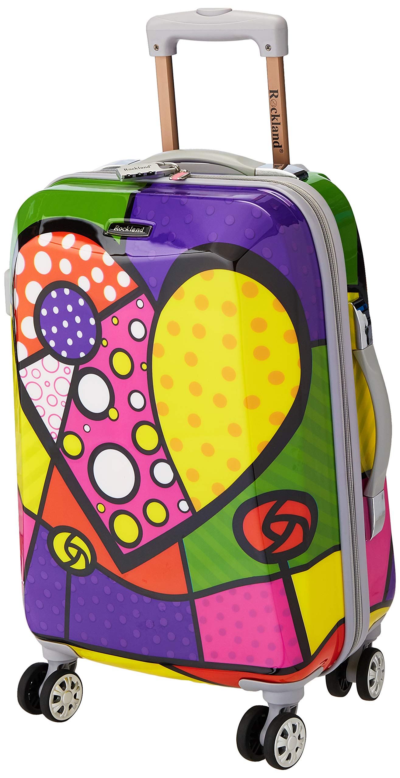 Rockland Vision Hardside Spinner Wheel Luggage, Assortedmulticolor, Carry-On 20-Inch