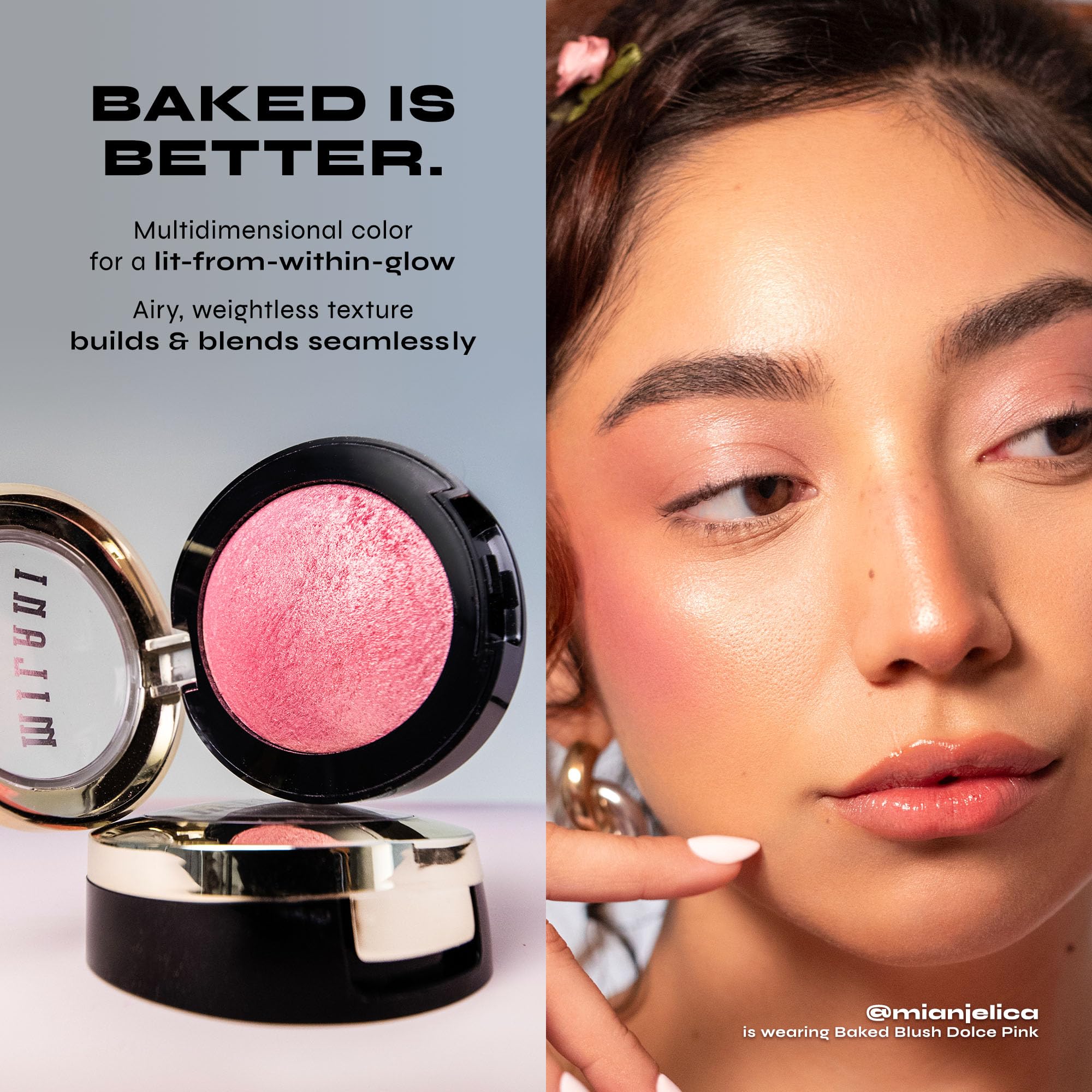 Milani Baked Blush - Luminoso (0.12 Ounce) Cruelty-Free Powder Blush - Shape, Contour & Highlight Face For A Shimmery Or Matte F
