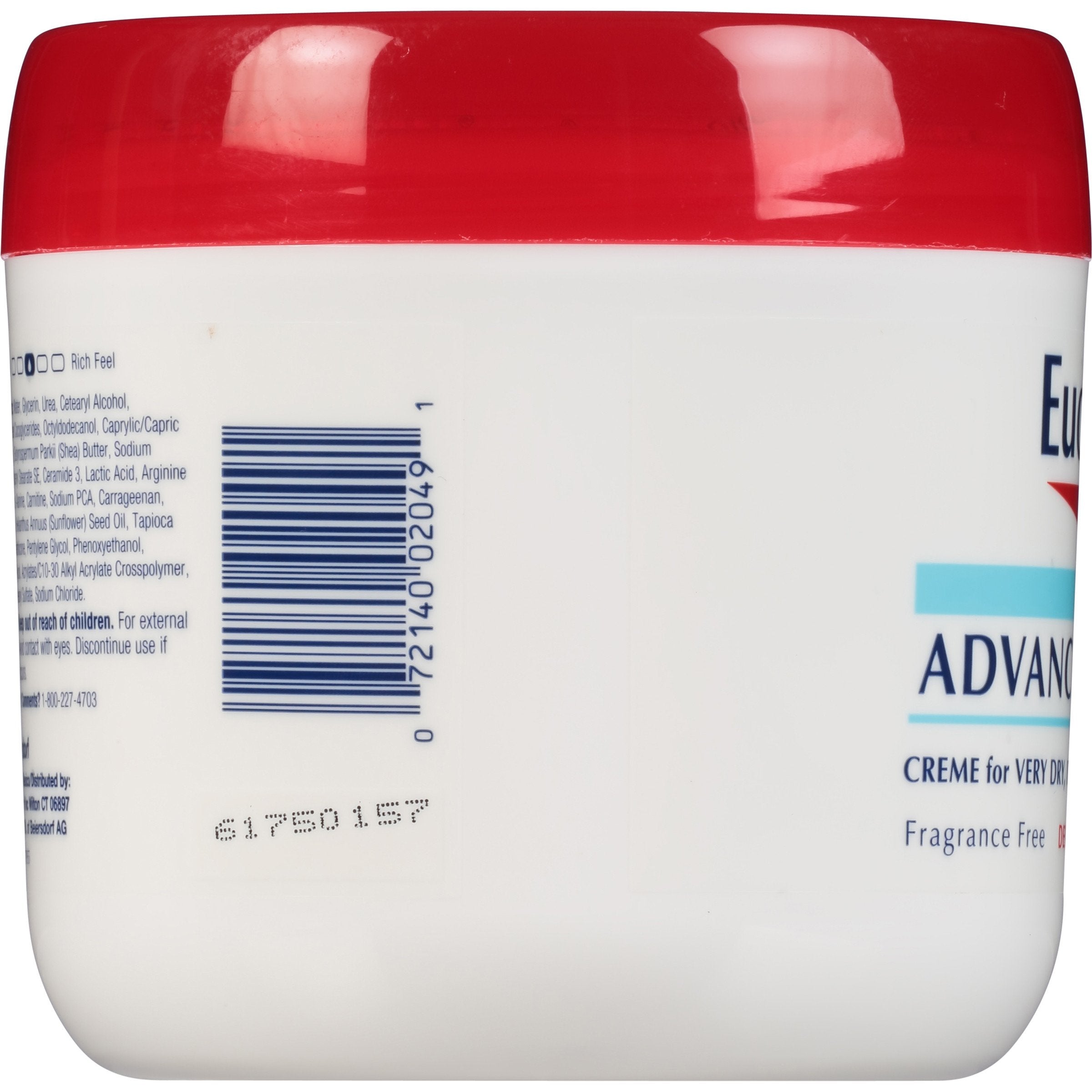 Eucerin Advanced Repair Cream - Fragrance Free, Full Body Lotion For Very Dry Skin - 16 Oz. Jar