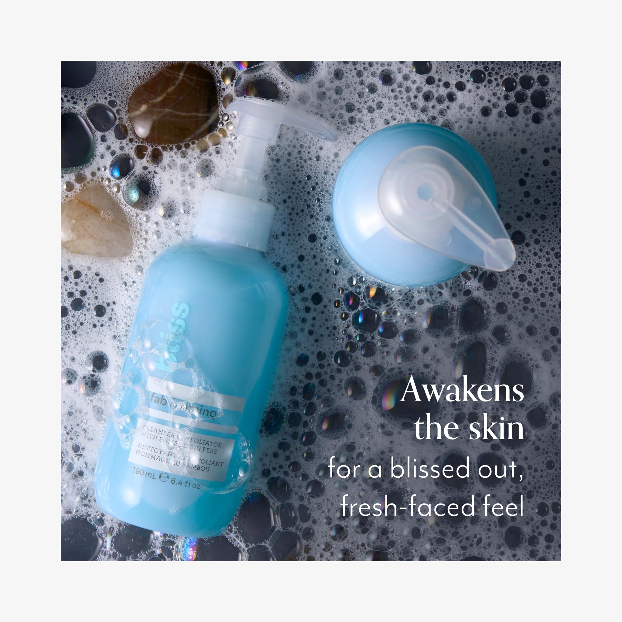Bliss Pro Fab Foaming 2-In-1 Cleanser And Exfoliator With Bamboo Buffers - 17.2 Fl Oz - Oil-Free Gel Face Wash - Makeup Remover