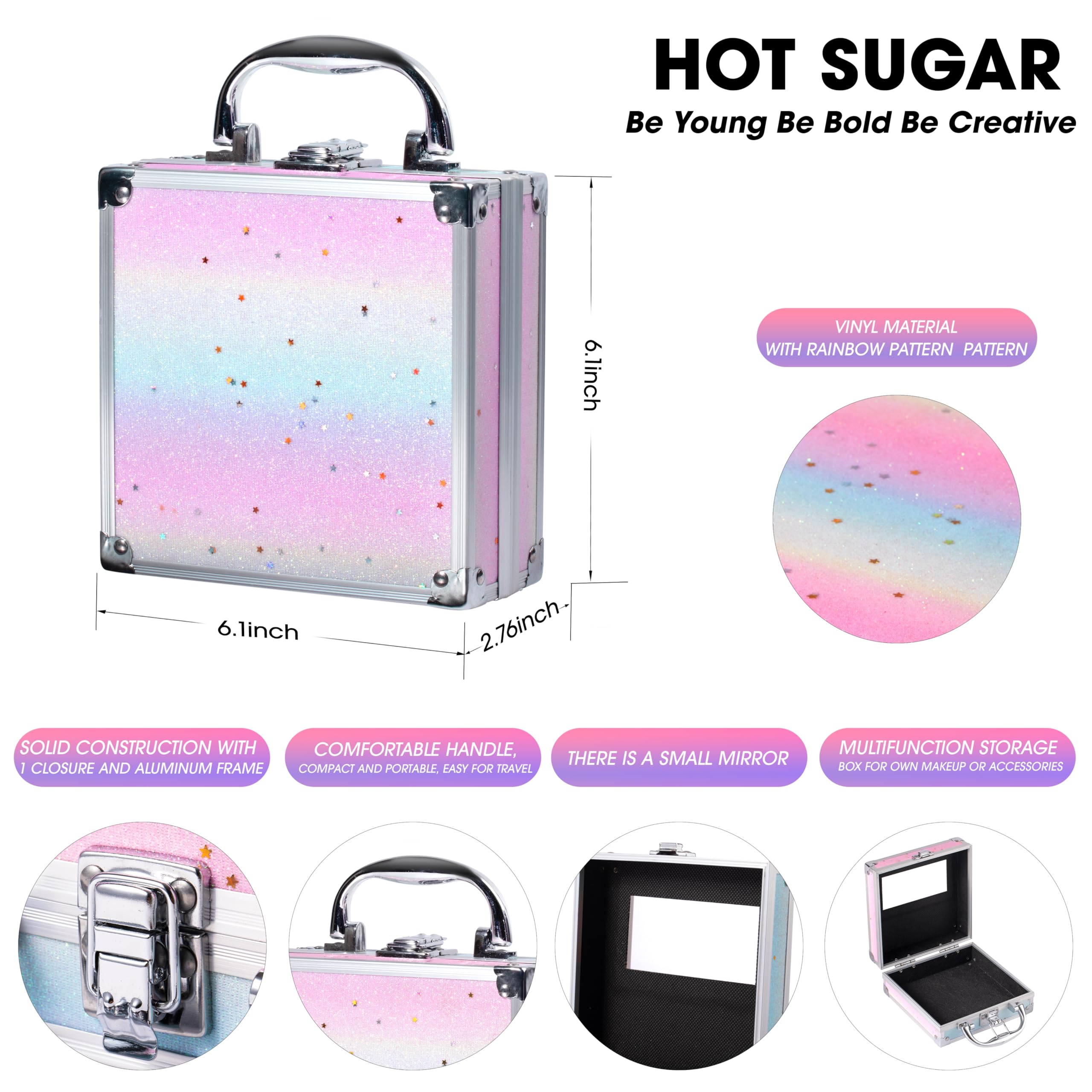 Hot Sugar Girls Makeup Kit Age 4-6 7-8 10-12, Little Girl Makeup Set, Makeup Kit For Teenagers 13-15 Includes Eyeshadow Lip Glos
