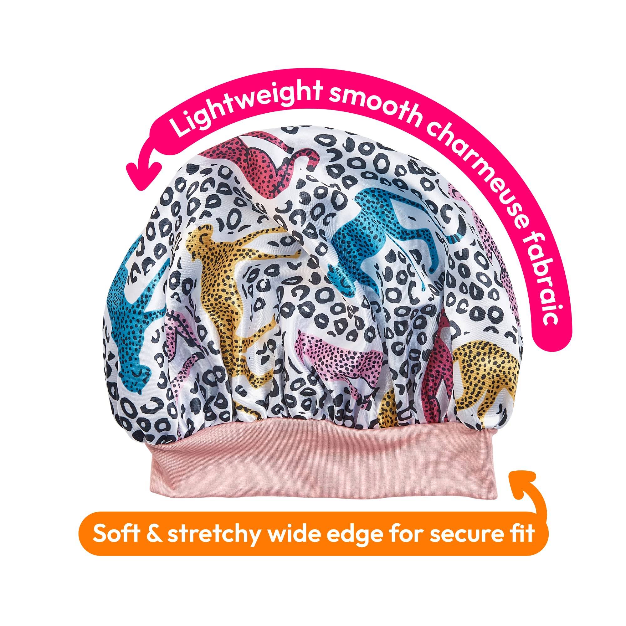 Red By Kiss 2-In-1 Mommy & Me Bonnet Sleeping Caps Hair Bonnet Hair Wrap (Cheetah) Multi Color