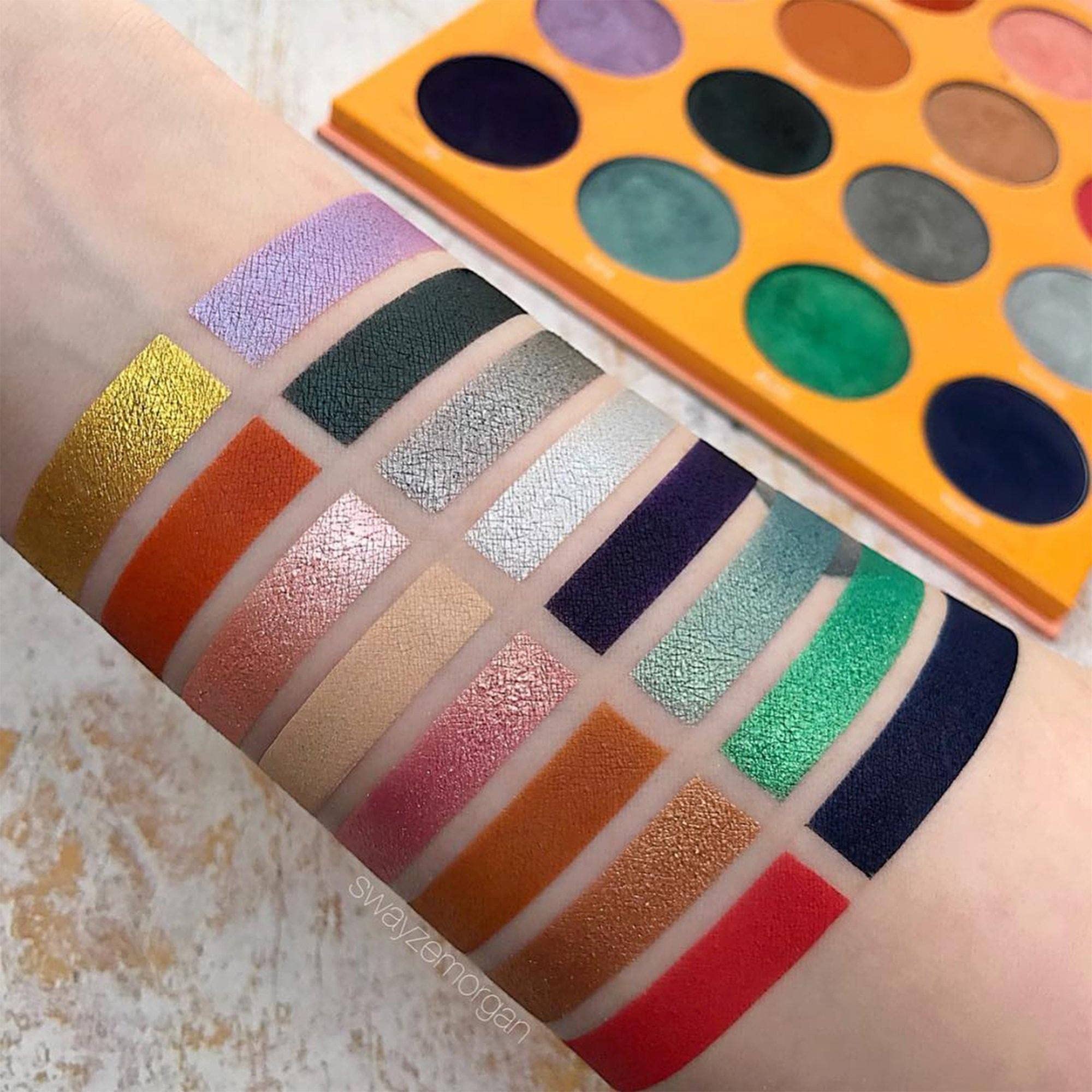 Juvia'S Place Palette The Magic Mini - Bright And Bold Red, Shades Of 16, Professional Eye Makeup, Pigmented Palette, Makeup Pal