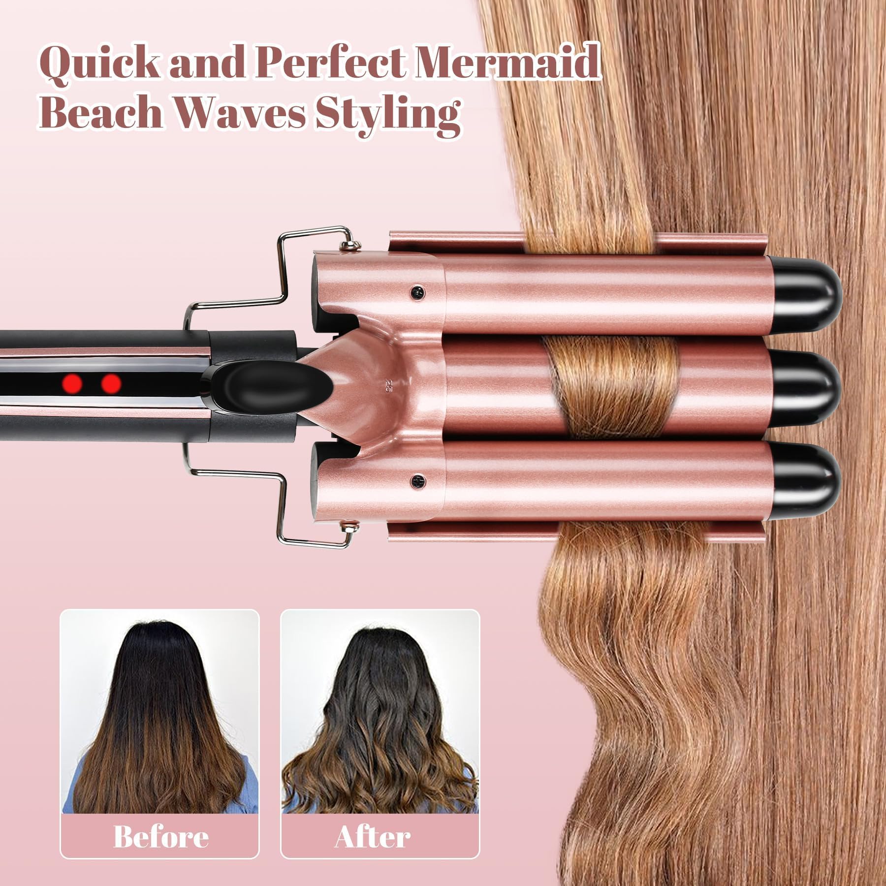 Sixriver 5-In-1 Curling Iron Set, Curling Wand With 3 Barrel Hair Crimper Iron And Interchangeable 4 Curling Irons, Dual Voltage