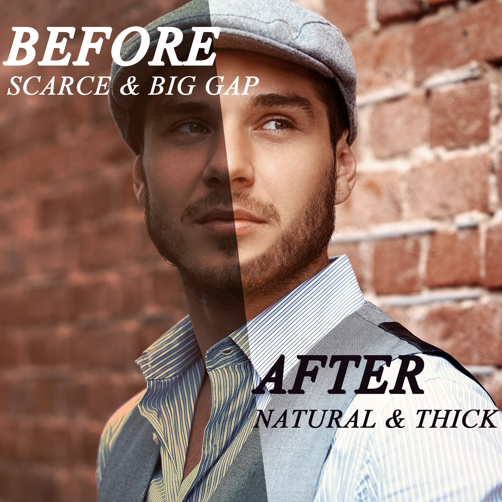 Beard Pencil Filler For Men - Sweat Proof, Water Resistance, Long Lasting & Natural Finish Barber Pencil, Enhance Facial Hair, M