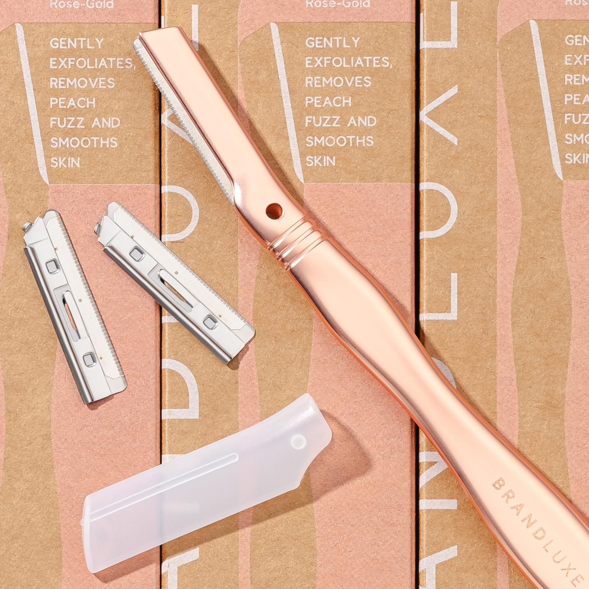 Brandluxe Dermaplaning Tool For Face, Eyebrow Shaping, Hair Removal And Exfoliation. Eco-Friendly Design. Includes 3 Swedish Sta