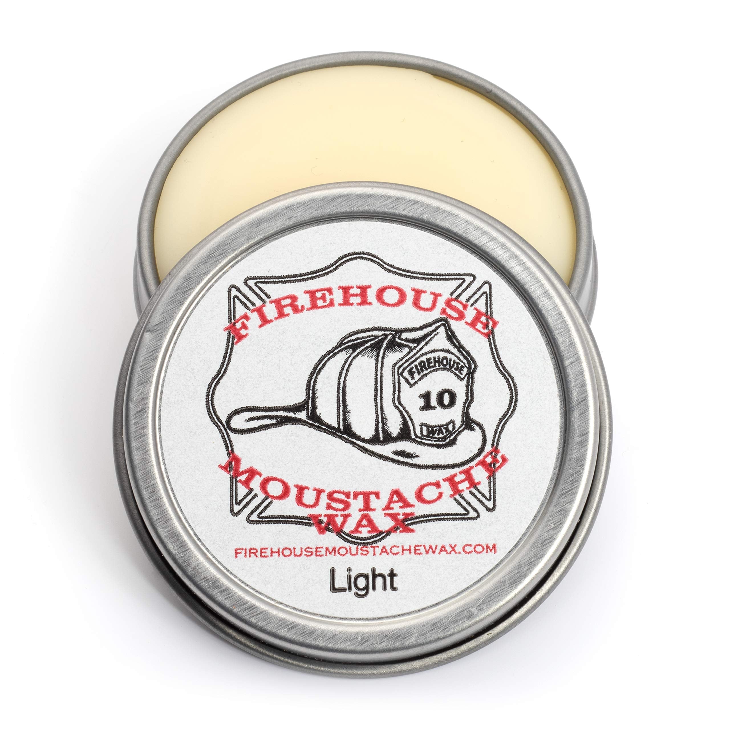 Firehouse Moustache Wax Light - For Beard & Mustache Shaping, Naturally Scented & Colored All-Weather Mustache & Beard Wax (1 Ou