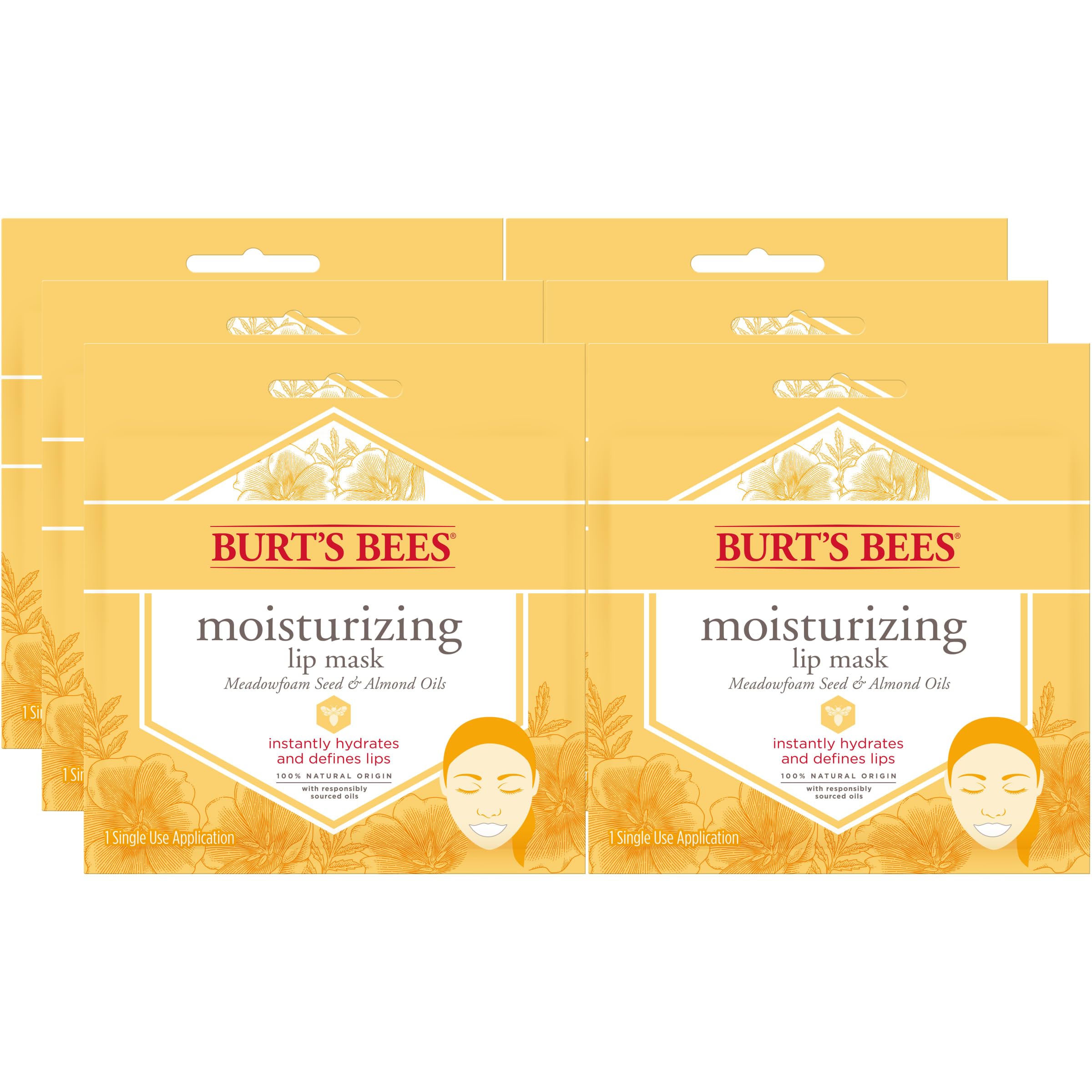 Burt'S Bees Stocking Stuffers, Lip Masks Christmas Gifts, Moisturizing Lip Mask, Single Use Conditioning Lip Care, Natural Origi